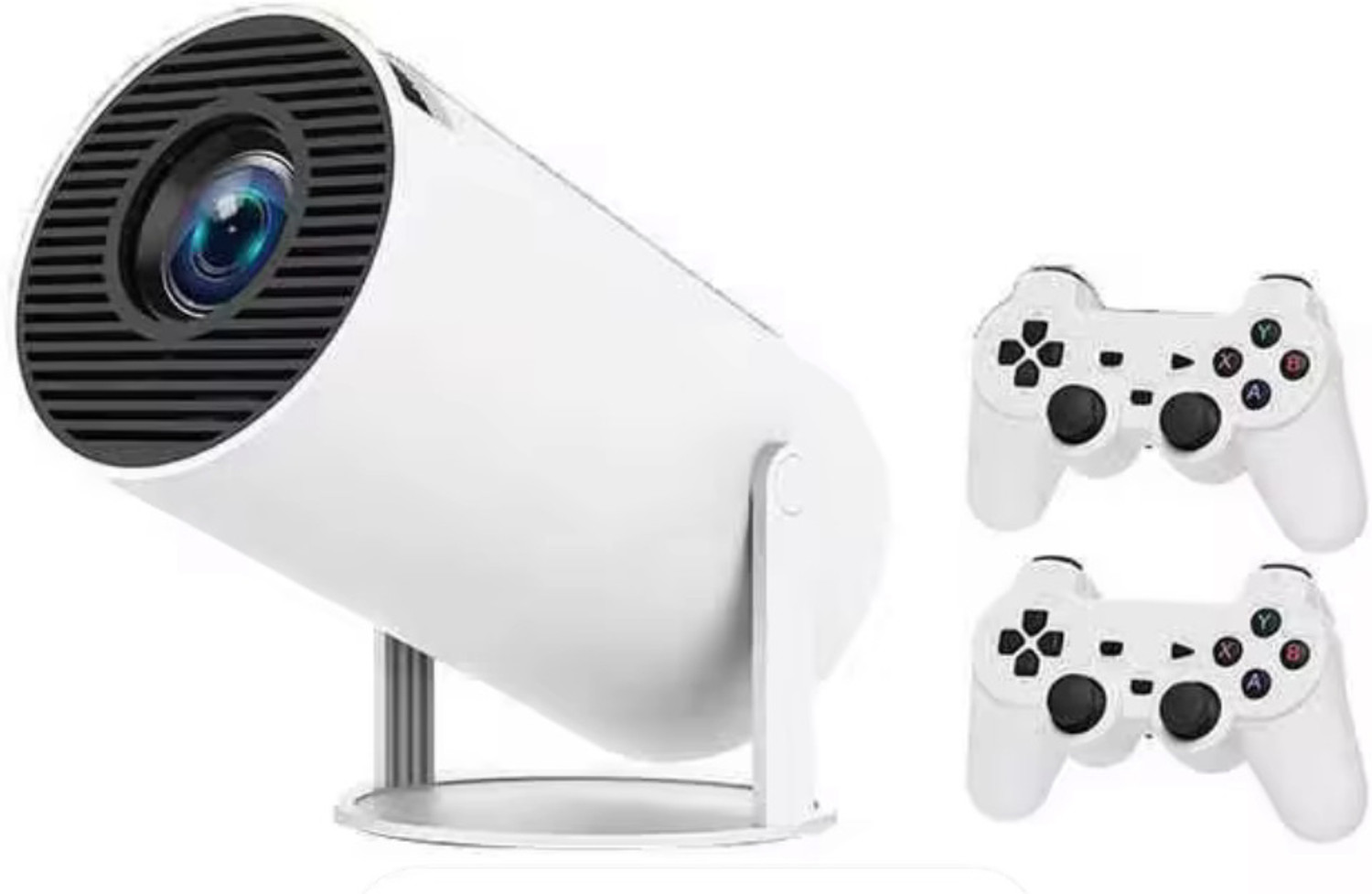 Image of Playtastic M300 Max Retro Video Game Console 64 GB with Android 11 System Mini Portable Intelligent Projector, 2 Wireless Controllers