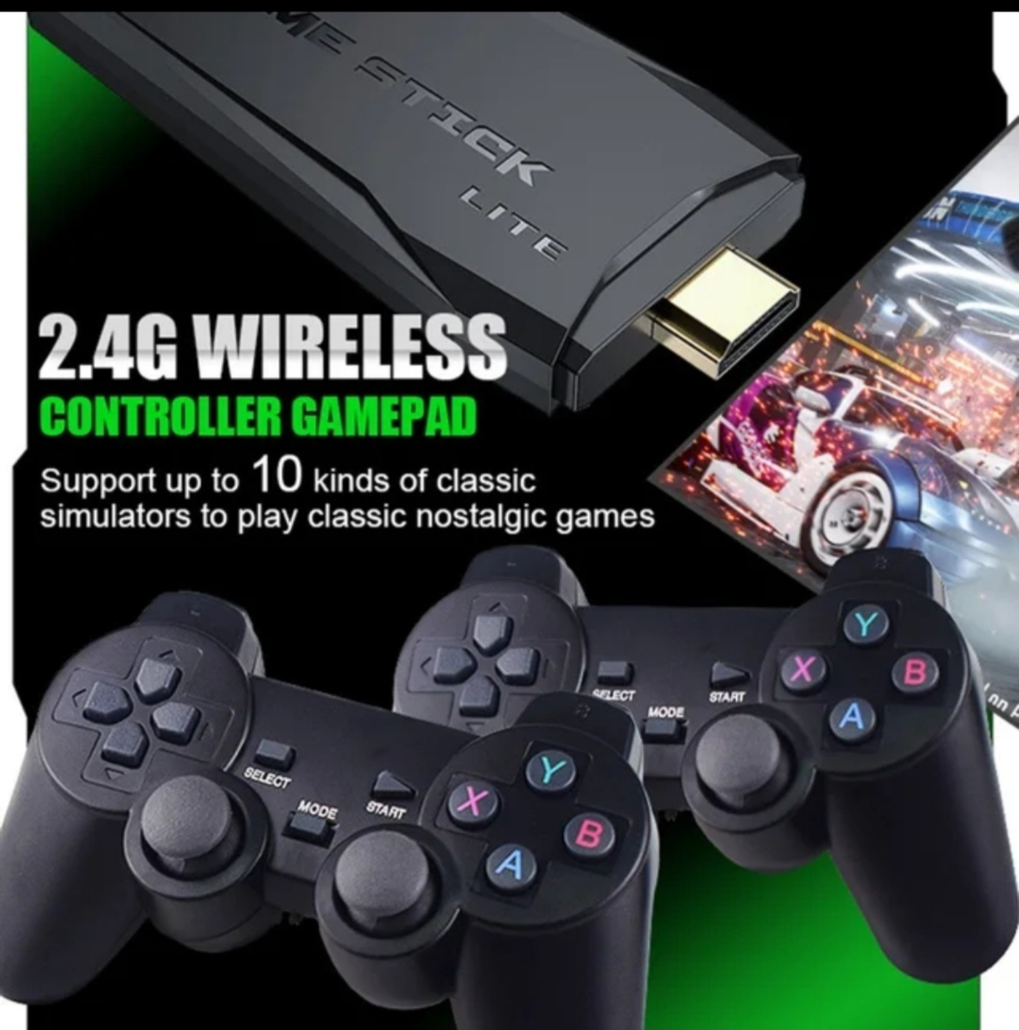 Image of Retro Game Stick 2.4G Wireless Classic Video Game Portable Pocket Gaming Console Epic Edition