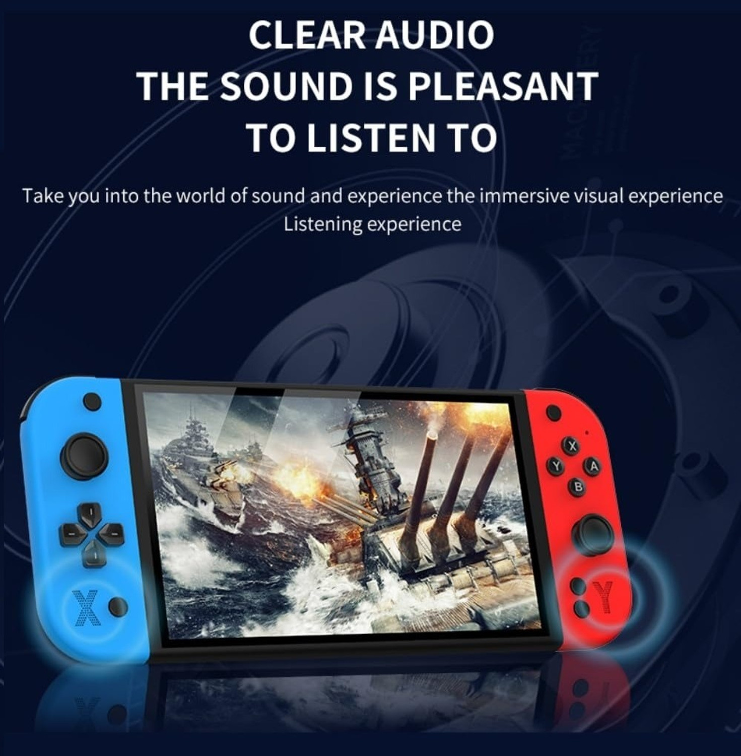 Image of HG WORLD G90 Handheld Gaming Console with Multi-System Emulator Arcade Gaming Controller 7 Inch IPS Display, quad-core processor (RK3566), 4000mAh battery, 64 GB with 30000+God of War, GTA & More Retro Games, Revisit Childhood, Tv Video game for Kids
