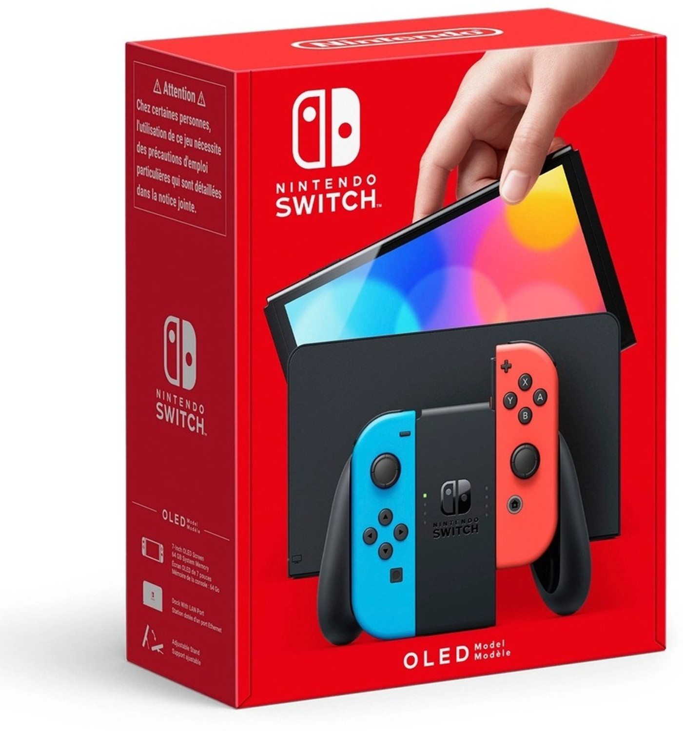 Image of NINTENDO Switch OLED Portable Gaming Console for Seamless Play on TV,Tabletop or Handheld Built-in Wi-Fi & Multiplayer Joy-Con Controls, Enhanced Audio, Long Battery, 64 GB with 7-Inch Vibrant Display Screen, Support Classics, Mario Odyssey, Zelda, Pokemon, Smash Bros