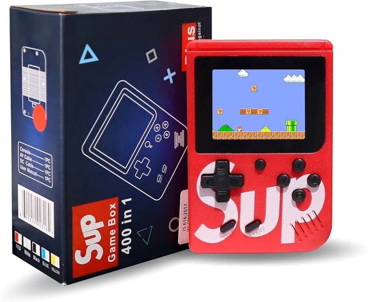 HG WORLD Sup R35X Retro 400+ Classic Video Games Portable Handheld Gaming Console 128 MB with 3.5" Screen, Contra, Turtles, Tank, Bomber Man, Aladdin, Etc