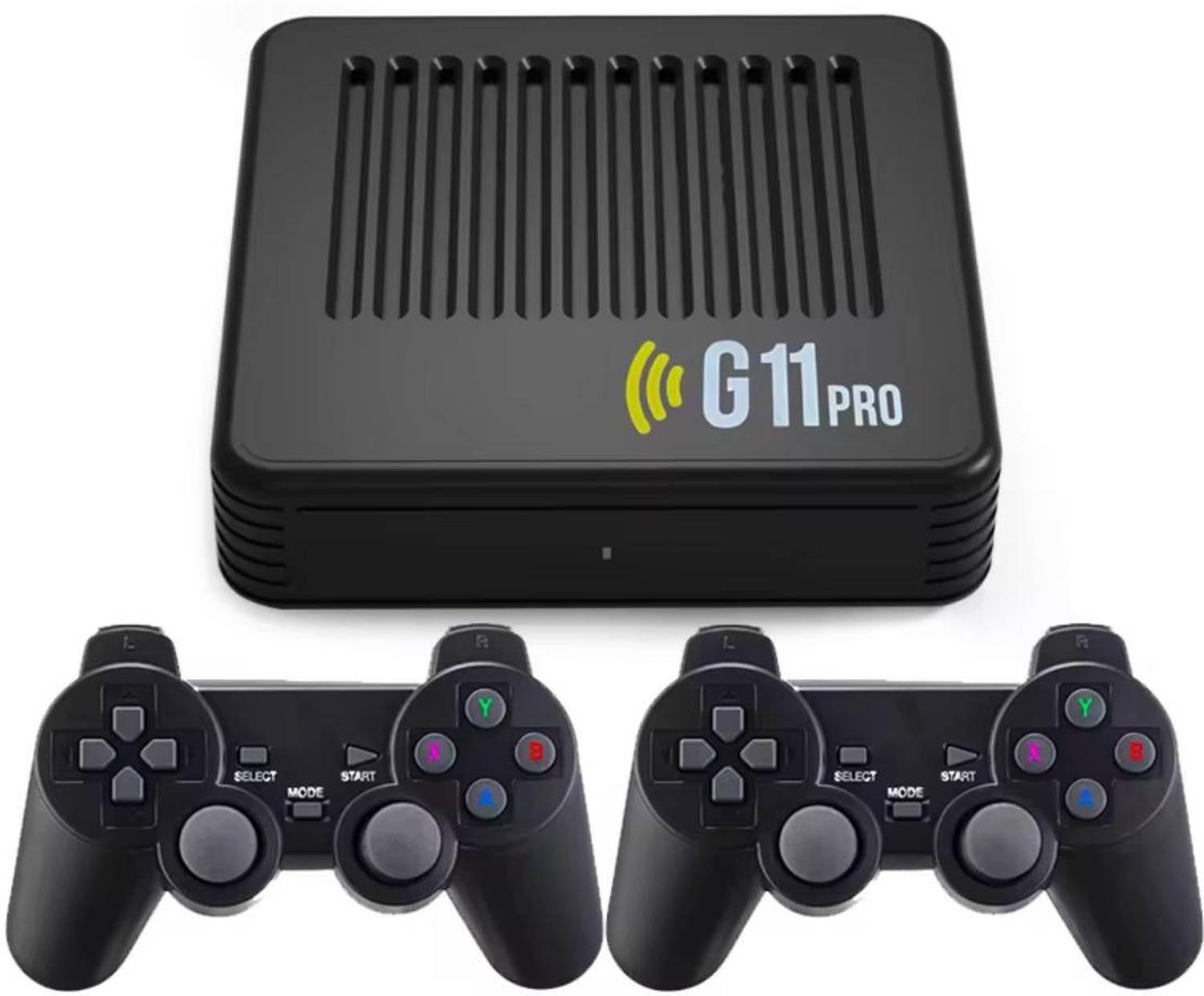 Playtastic G11 Pro Game Box HD 4k Super Console Video Game Box 64 GB with Plug & Play TV Gaming Box, 2 Wireless Controllers