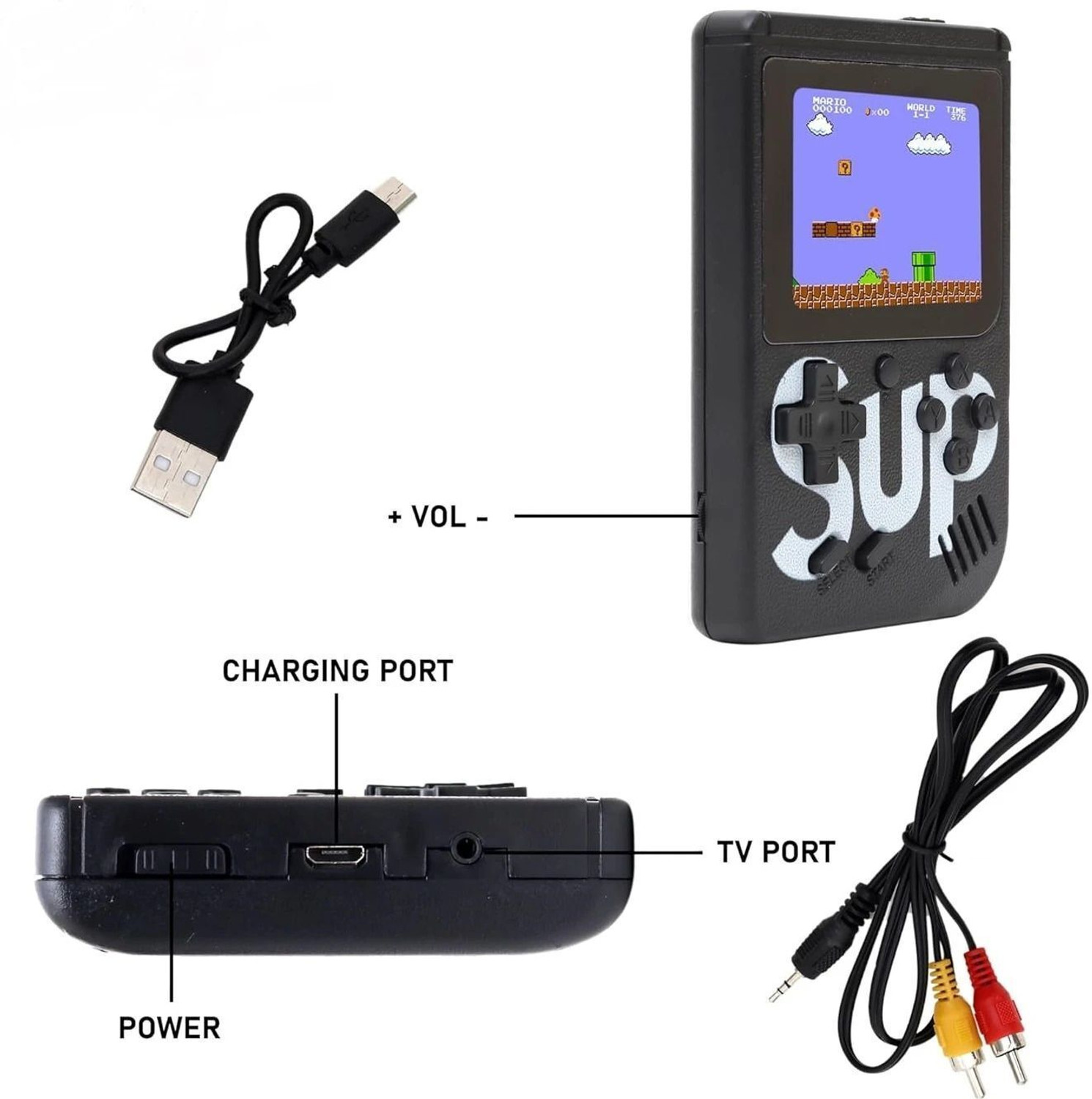 Image of HG WORLD Retro Game Sup R35Xs Pocket Portable Sup Game Box for tv Handheld Gaming Console 128 MB with 400+ Preinstall video game handheld,Best Gift All Ages Mario Game Mortal Combat