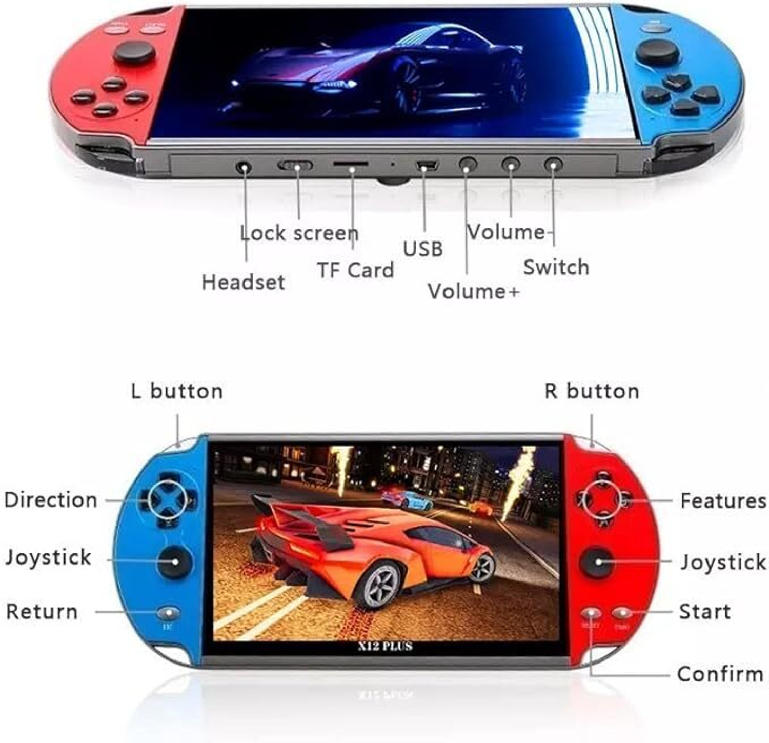 Image of NextTech X7 PSP Game Console:Unlock The Power of 1000+ Games and Nostalgic Memories YR-01 8 GB with 1000+ Games