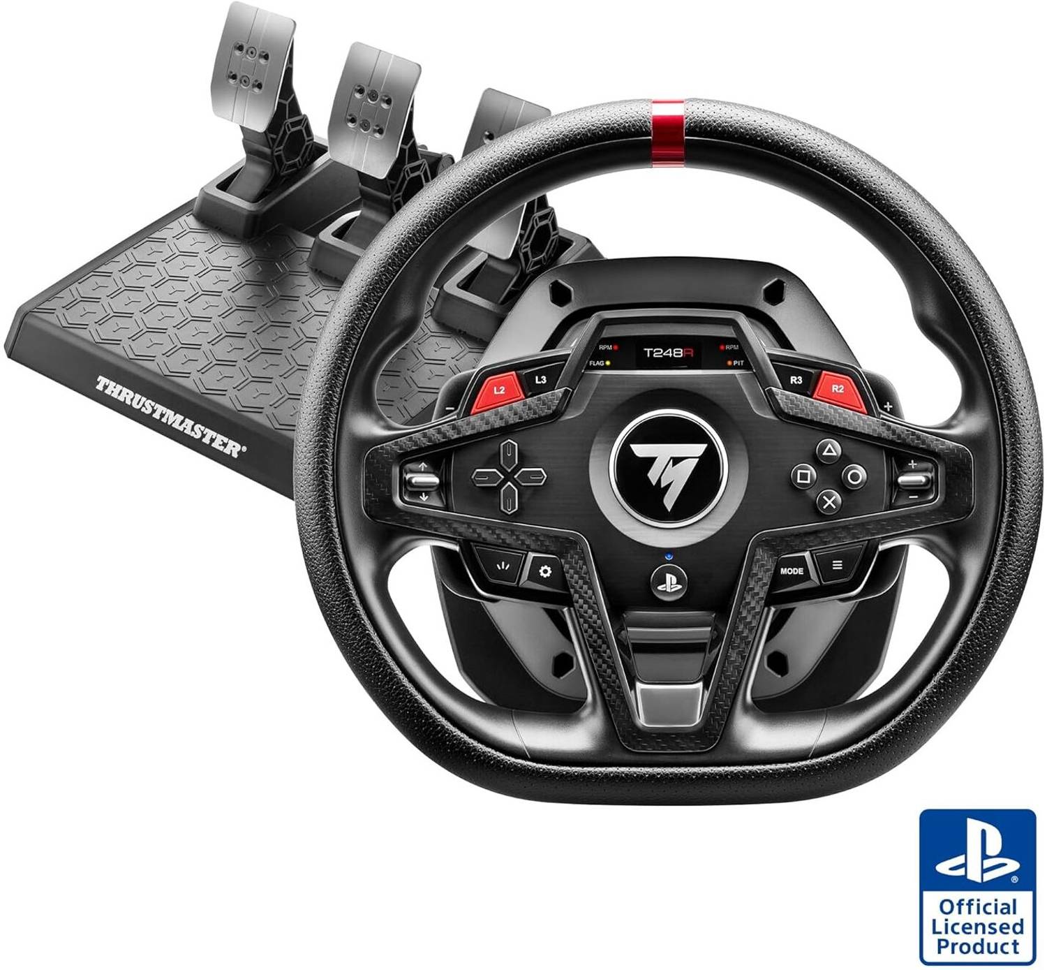 THRUSTMASTER T248R Racing Wheel for Playstation & PC with T3PM Magnetic Pedals Shifter, Force Feedback Driving Simulation, built-in LCD screen GB with Hybrid Drive, Best Gift for Racing Gamers