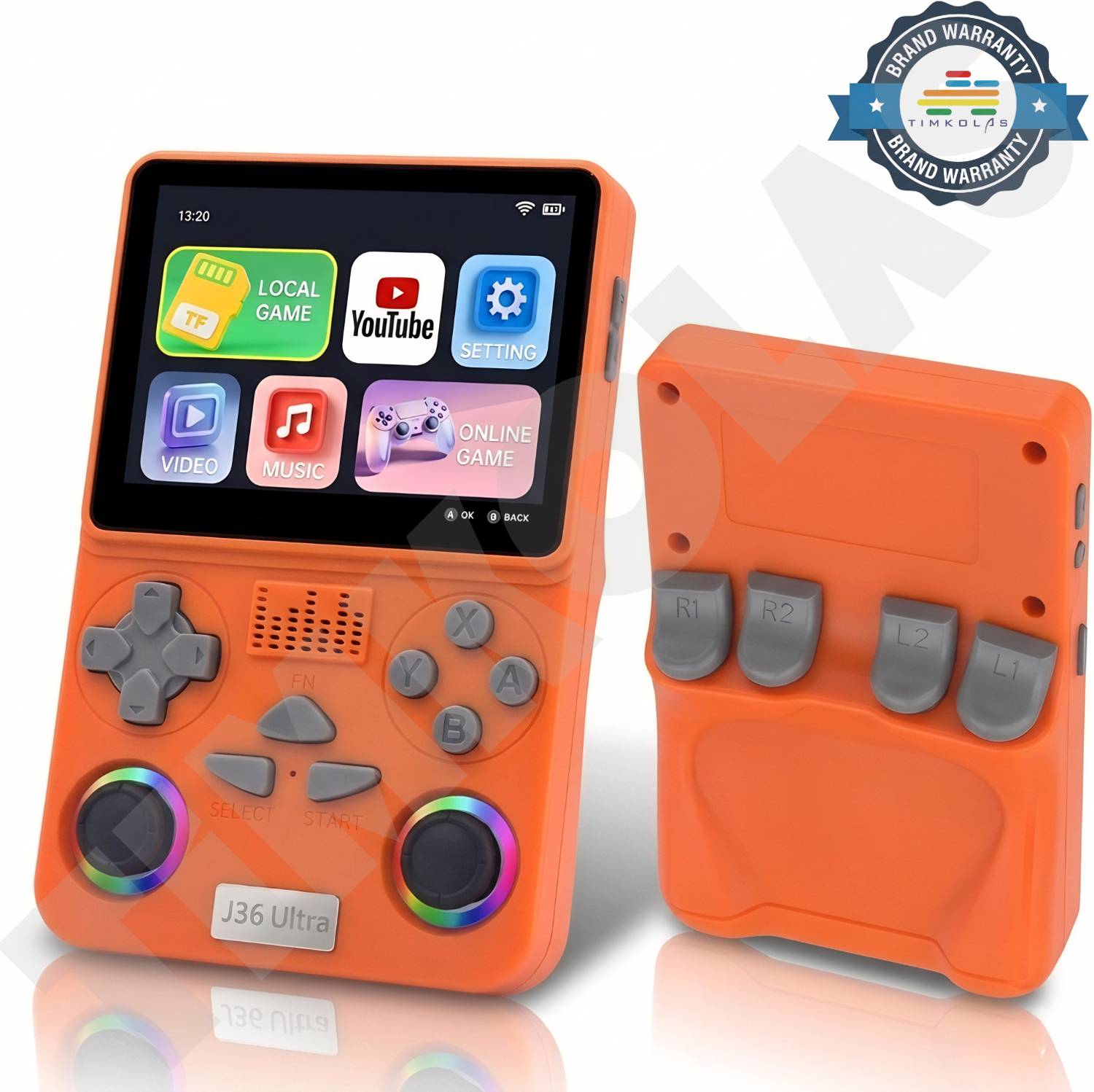 Timkolas 4K ultra HD J36S handheld retro console video game with 20000+inbult games_03 64 GB with 1-: Classic platformers. 2 -: Fighting games 4 :- Racing and shooting games.