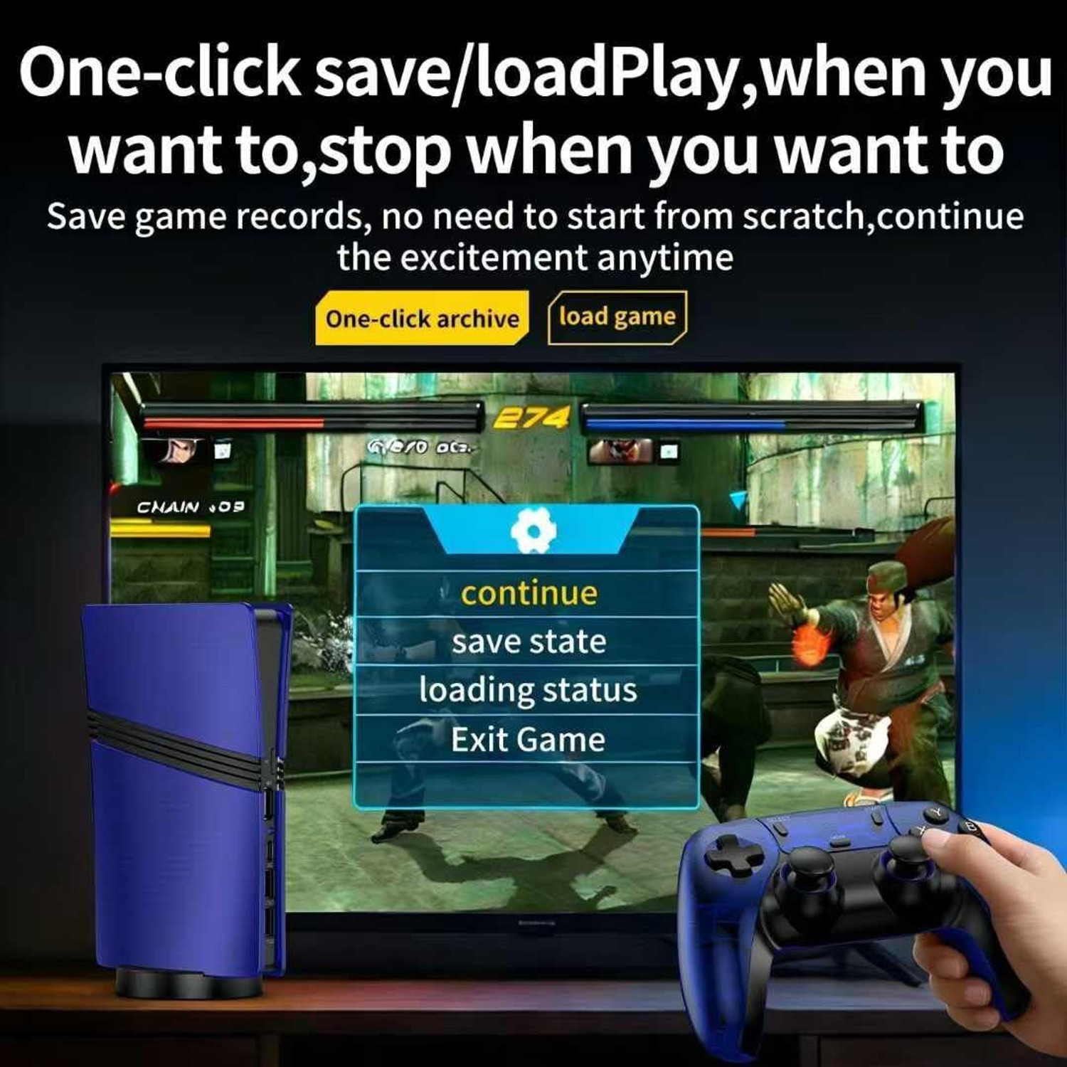 Image of Playtastic GS5 Ultra PRO Wireless Video Game Console 64 GB with with 40000 Games like GTA , Tekken, 53 Simulators for PSP Games
