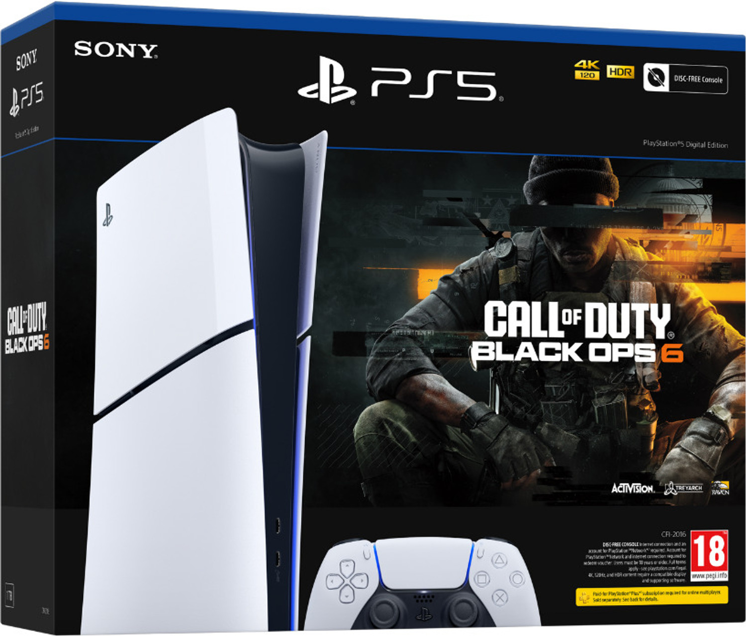 Image of SONY PS5 Console Digital (Slim) CFI-2008B01 1 TB with Call of Duty Black OPS6