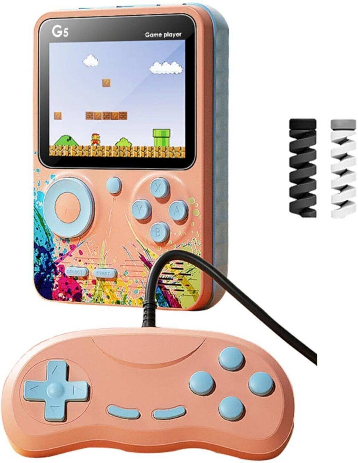 HG WORLD Retro G5 Game Box 2 Player Classic Video Games Portable Handheld Pocket 128 MB GB with Games Contra, Tank, Bomber Man Etc.