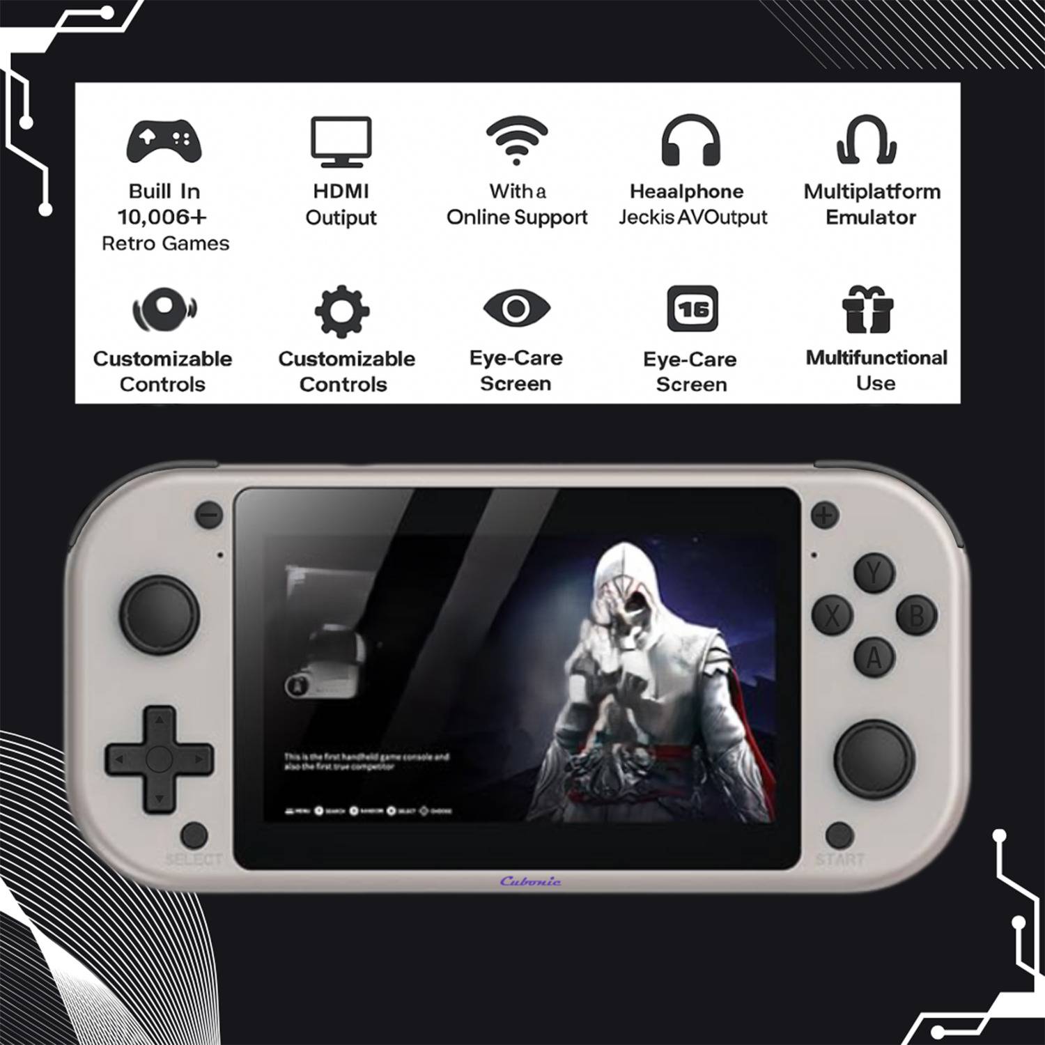 Cubonic MI7 Game Console 4.3" Dual Joystick - Image 2