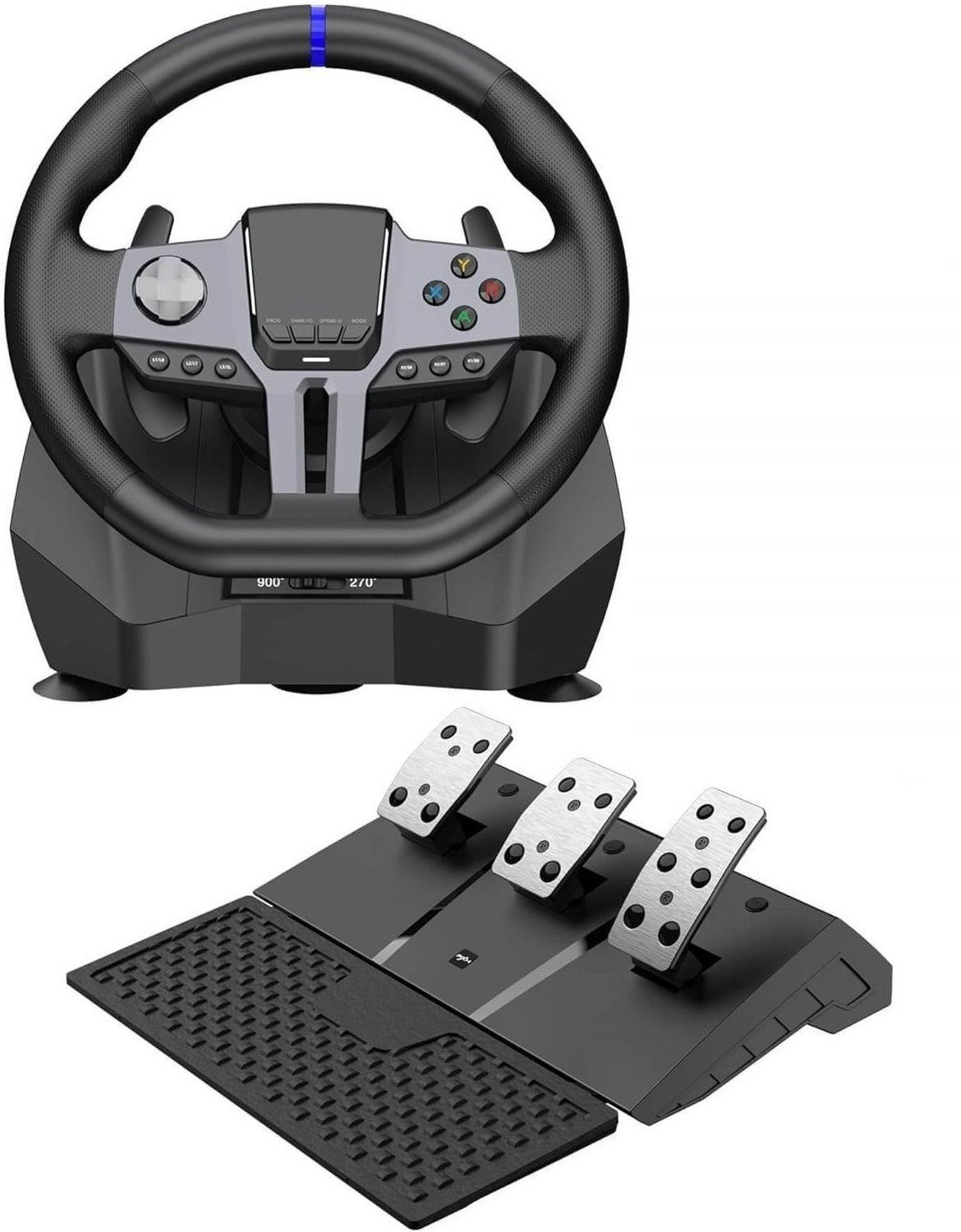 Image of HG WORLD V900 GEN2 Gaming Steering Wheel, Driving Racing Simulator 270 /900 Rotation with Turning Angle Double Vibrating Force Racing Wheel