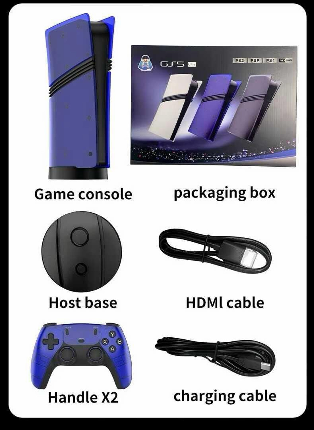 Image of Playtastic GS5 Ultra PRO Wireless Video Game Console 64 GB with with 40000 Games like GTA , Tekken, 53 Simulators for PSP Games