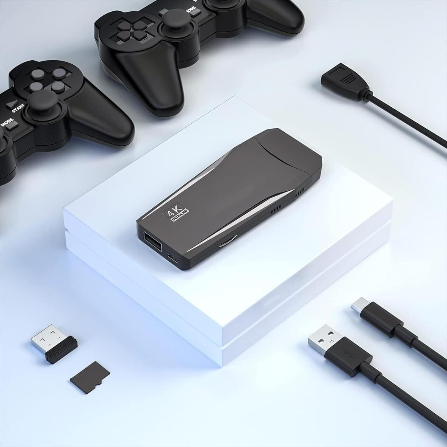Image of Playtastic Retro Game Stick 2.4G Wireless Classic Video Game 64 GB with 10,000+Built Games, with 10 Emulators 10000+ Games 2.4G Wireless