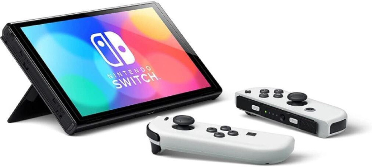 Image of NINTENDO Switch OLED Console with White Joy Con 64 GB