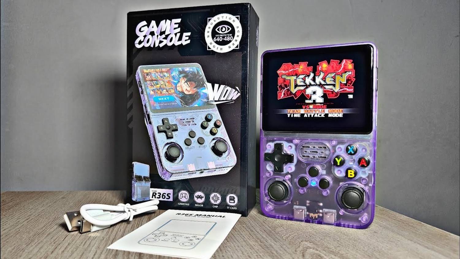 GAMESOUL R36S Game Console 3.5 inch Retro Emulator System 64 GB with 15000+Preinstall video game Mario ,GTA Vice City and many more