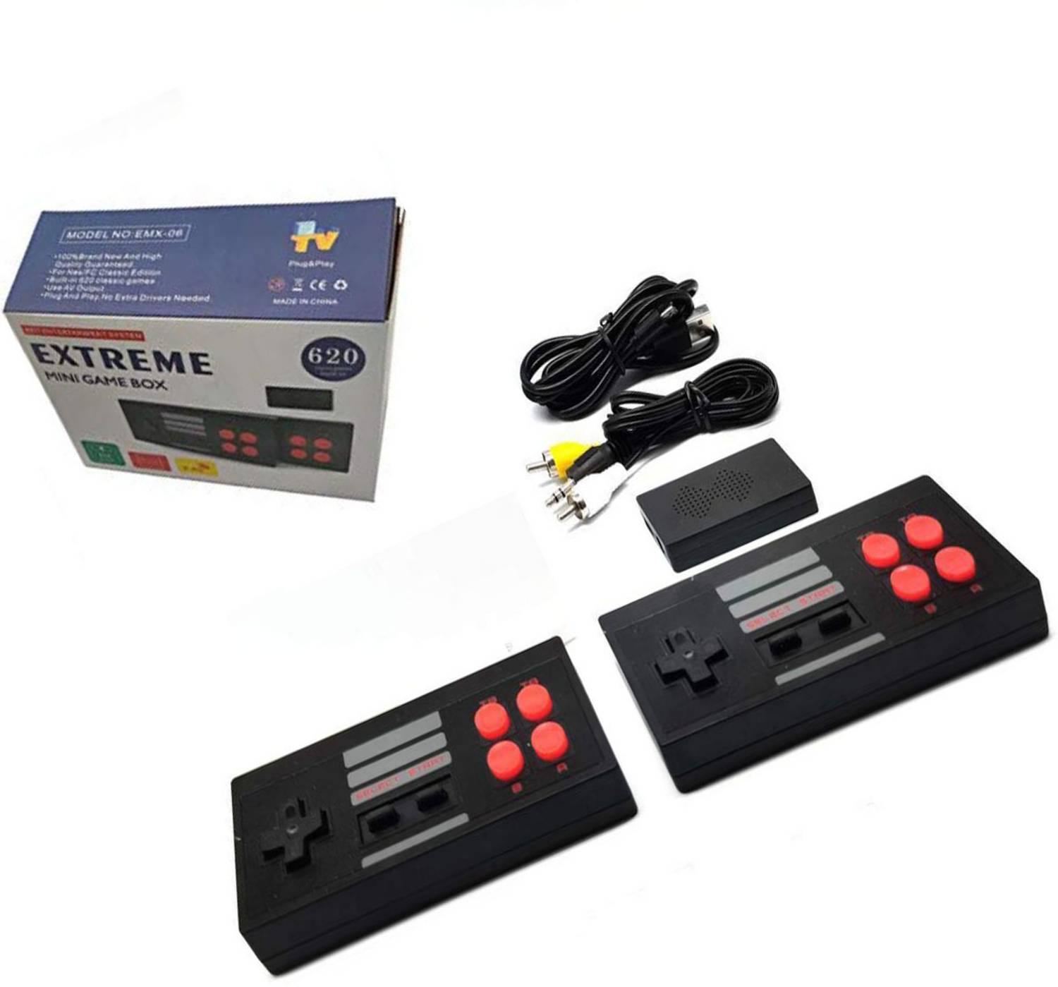 COUNTACH STICK Wireless GAME CONSOLE Gaming Box-Extreme Mini (342+Games)8 BIT VIDEO GAMES 64 GB with SUPER MARIO:new contra:street-fighter:sky-force:MARIO BROS:CONTRA :micky mouse