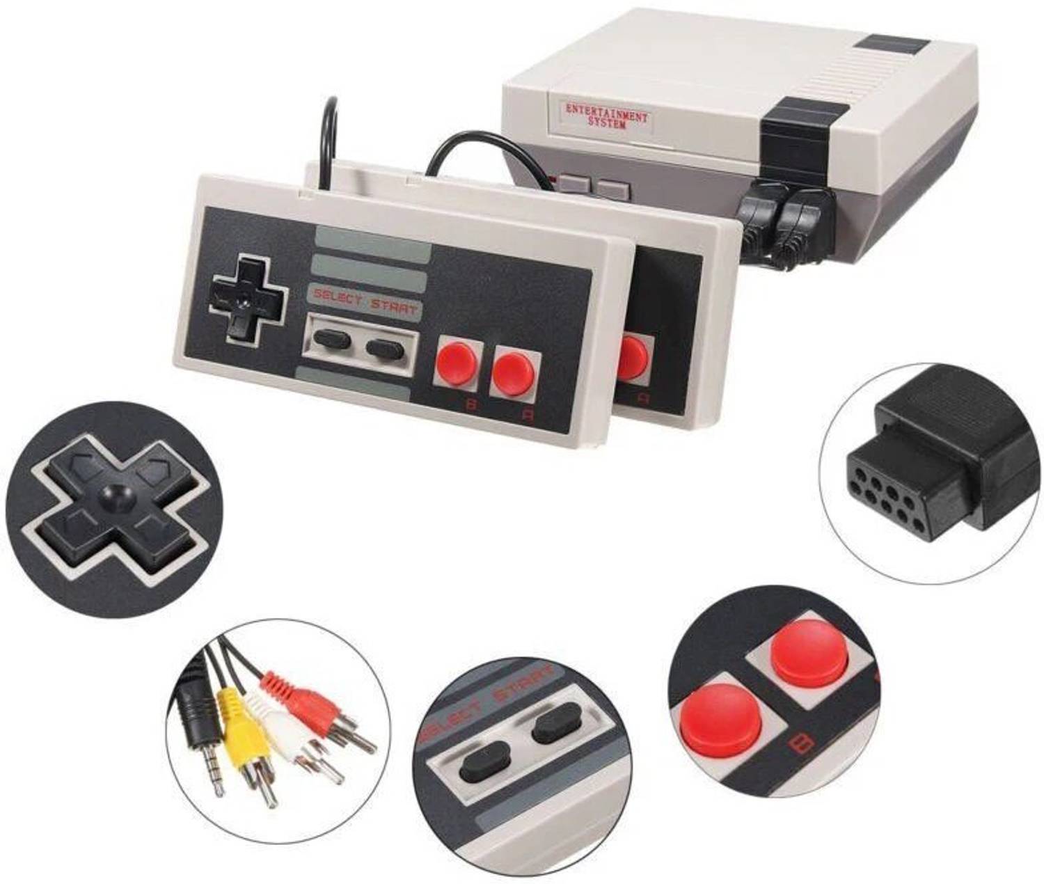 Grousale Retro Game Console - Classic NES Games, Plug & Play, 620