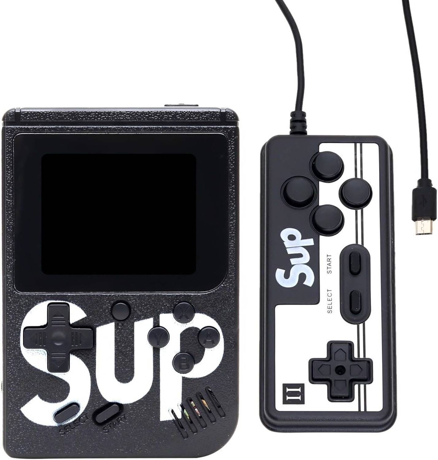 HG WORLD Sup R35X 2 Player Retro 400+ Classic Video Games PortableHandheld Gaming Console 128 MB with 3.5" Screen, Contra, Turtles, Tank, Bomber Man, Aladdin, Etc