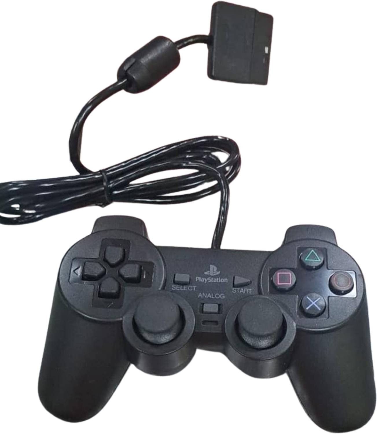 プレイステーション2 FZGAMES DualShock Controller, Black, Wired Gaming Gamepad