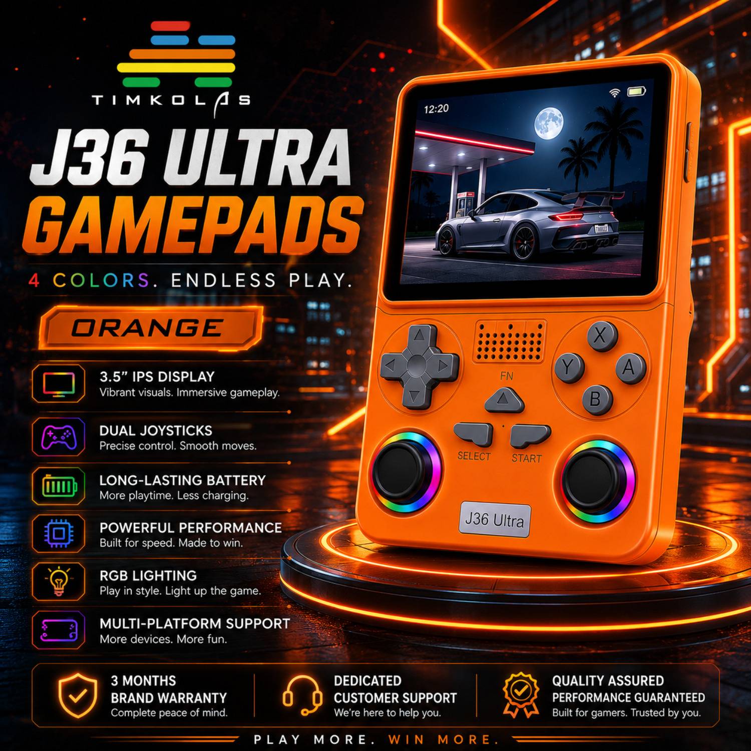 Timkolas 4K Ultra HD J36S 64GB Handheld Console - Image 4