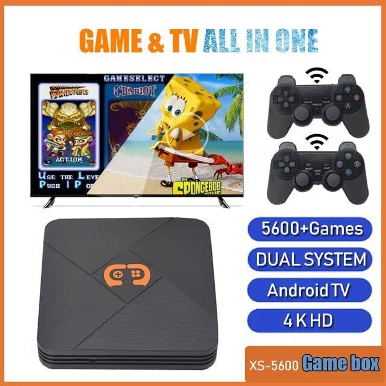 EXtreme G5 GAMEBOX 4K HD Super Console X 20+ Emulator 5600+ Games