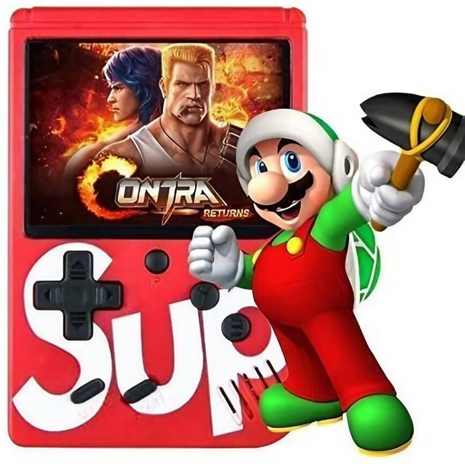 CHG Video Game for Kids Rechargeable SUP 400 in 1 Retro 8 GB with Super Mario Bros., Contra, Pac-Man, Street Fighter, arcade, action, puzzle, adventure game