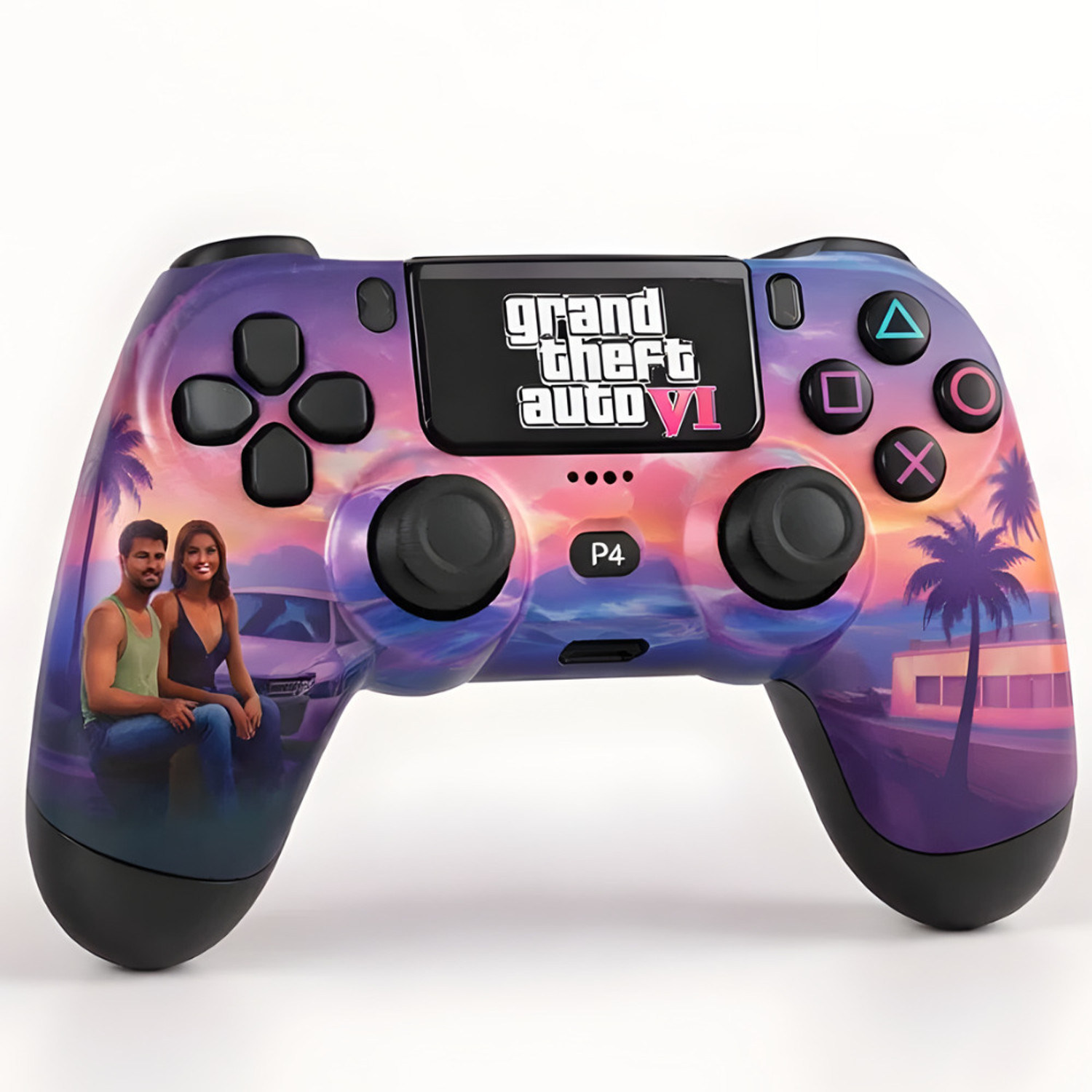 Image of Maizic Smarthome Funetic GTA 6 Themed Bluetooth Wireless P4 Gaming Controller For PS4 /PS4 Pro /PS4 NA GB