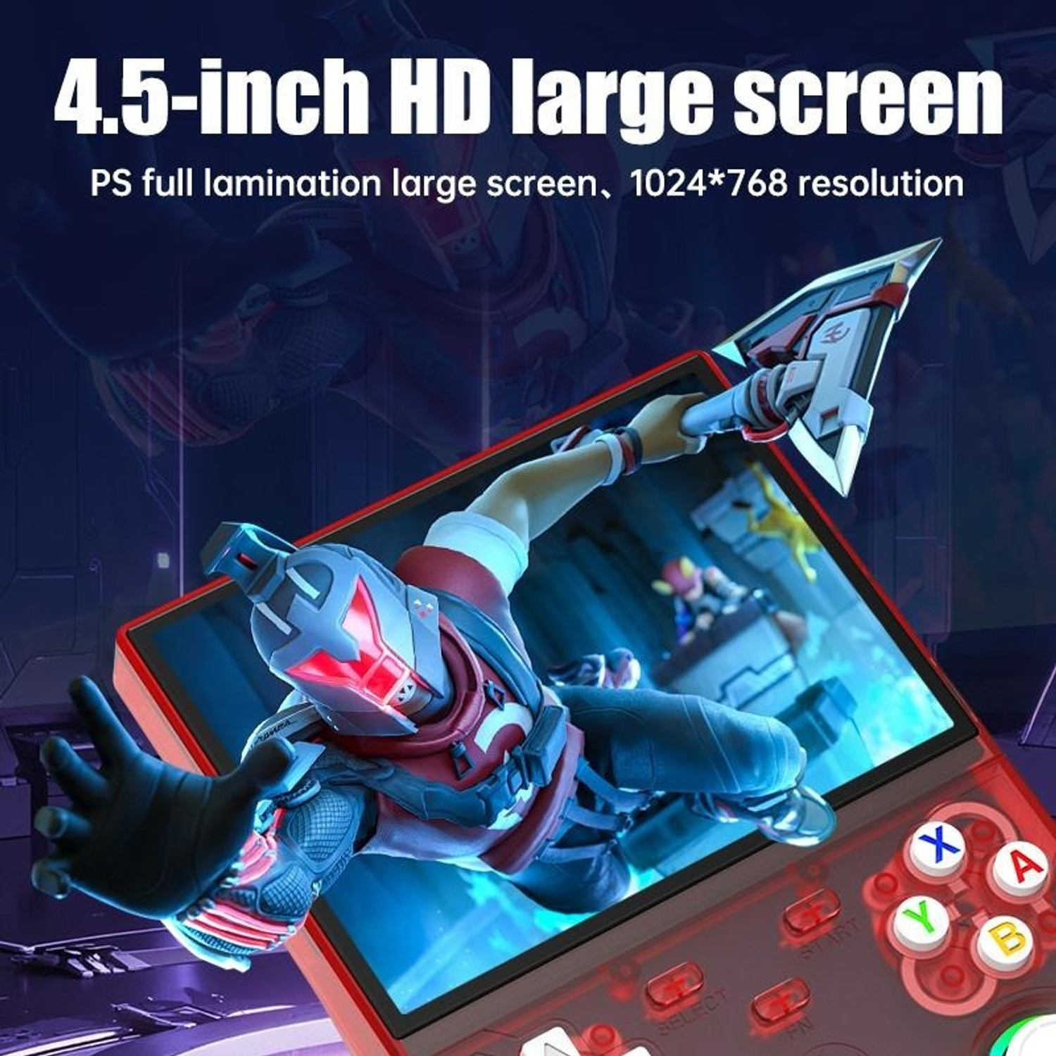 Image of HG WORLD Retro Game R36 Ultra X Handheld gaming console,Portable Style Pocket GameBox , 21+ Emulators, 4.5 IPS Screen Rechargeable Battery Hand Video Game 64 GB with 15000+GOW, GTA Vice City, Mini Video Game for Kids, Best Gift For All Ages