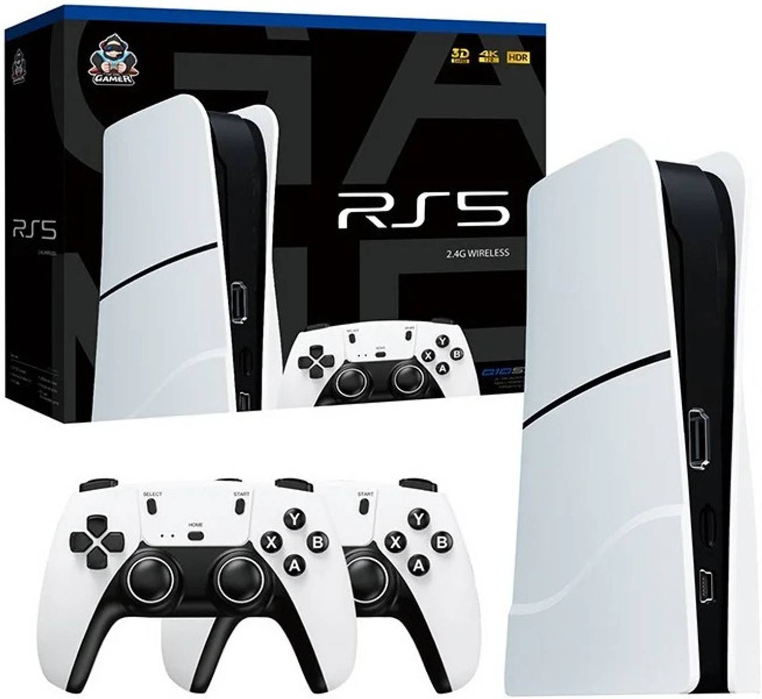 Playtastic RS5 Pro Classic TV Video Game Console with 4K HD Output 64 GB with with 25000 Games like God of War , Tekken, 53 Simulators for PSP Games