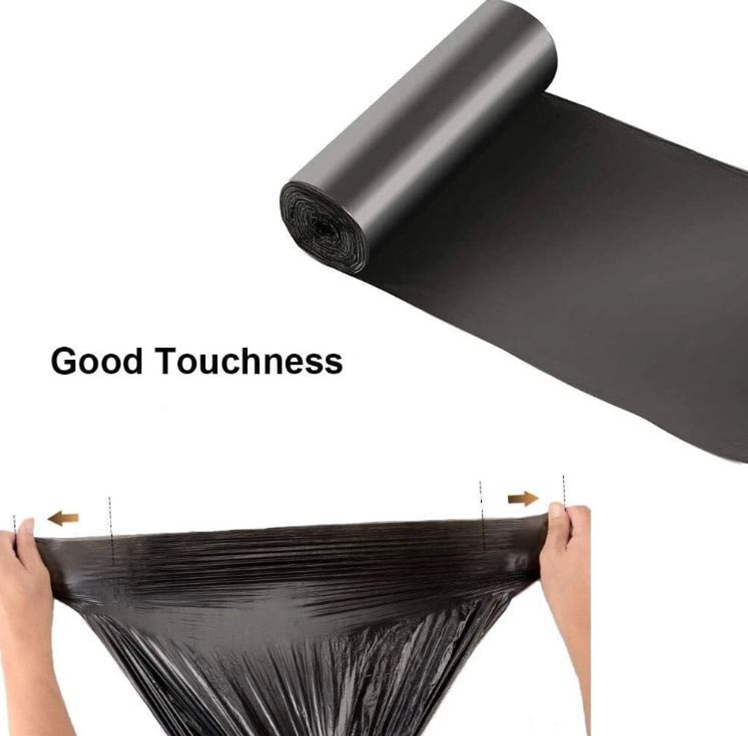Image of SEVENTEENSTITCH Biodegradable on Roll 19 x 21 BLACK - 30 Pcs x 3 Medium 15 L Garbage Bag Pack Of 90