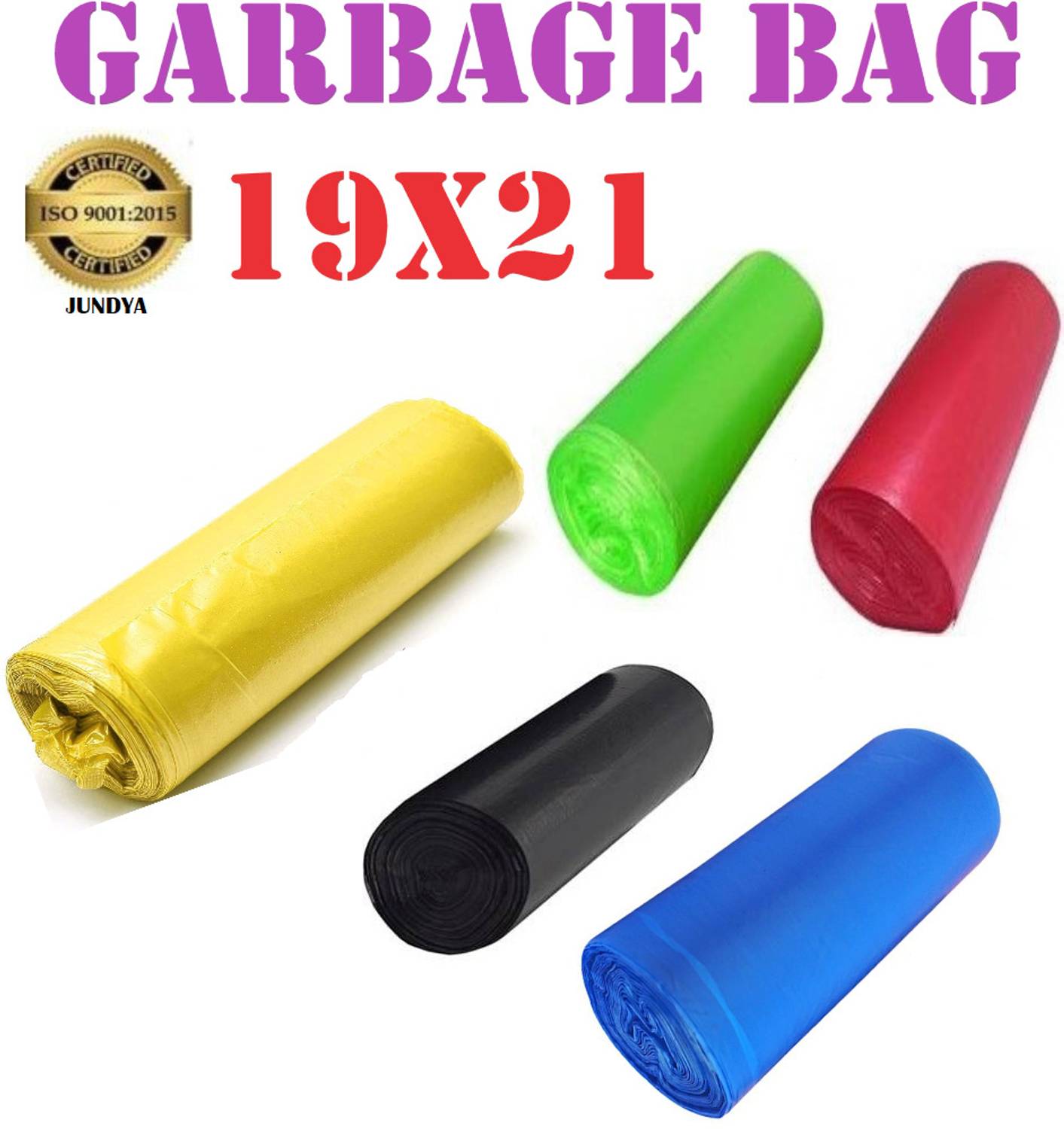 JUNDYA OXO-Biodegradable garbage bags19x21 Pack of 05 (150 PCS) Medium 12 L Medium 12 L Garbage Bag  Pack Of 150