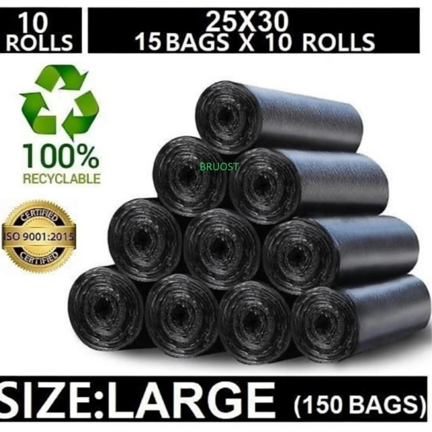 BRUOST 25x30 garbage bags Large 20 L Garbage Bag Pack Of 150