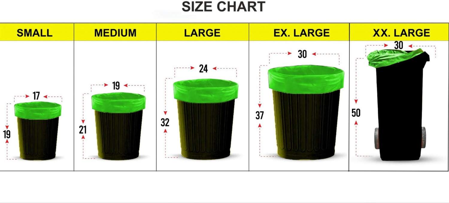 Image of AAYAR PureCore Black Garbage Bag - 19x21, (300 Pcs) - Extra Thick Medium 13.17 L Garbage Bag (300Bag )