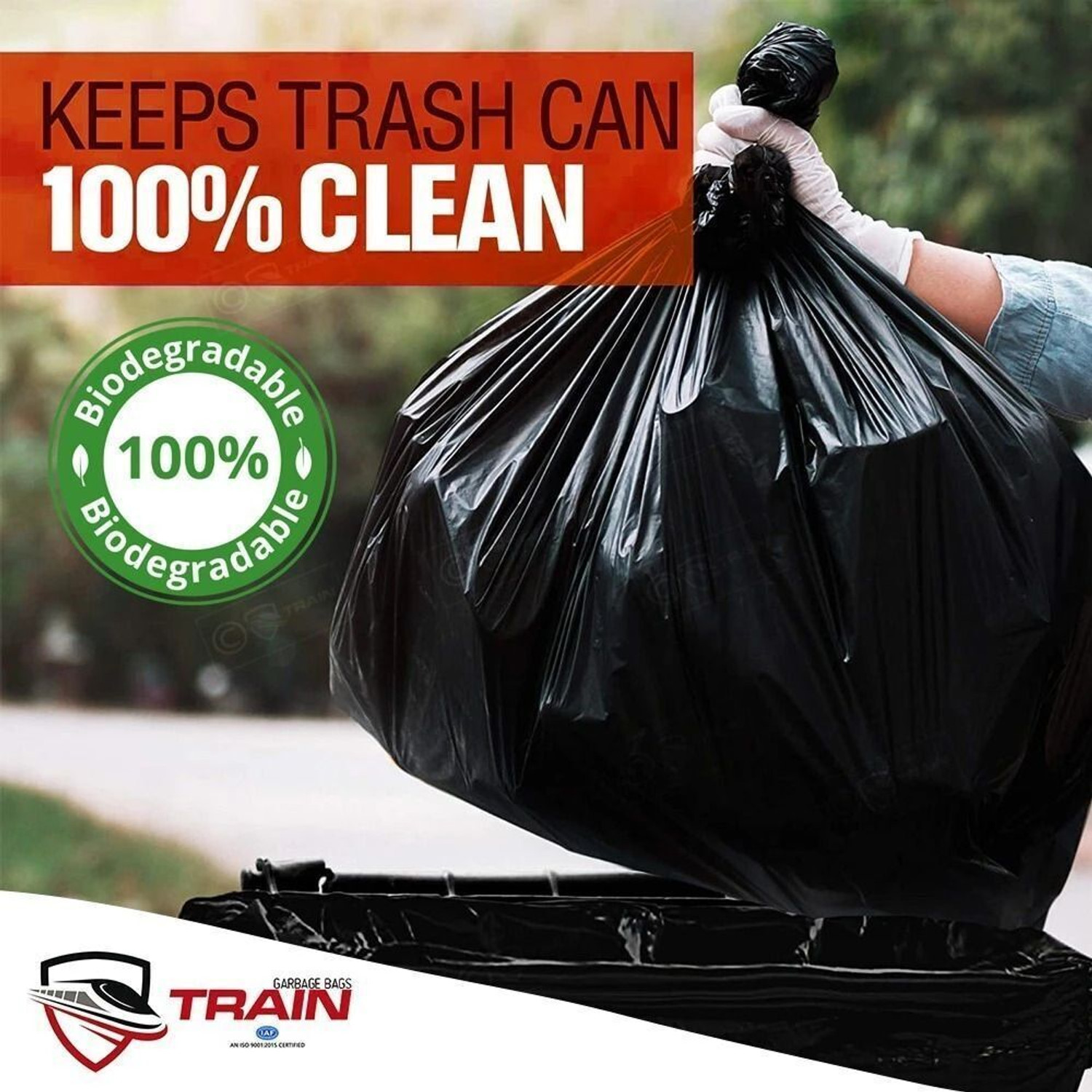 Image of Train Garbage polythene bags large size dustbin bags large size biodegradable garbage bags large size 75 Bags Large 75.01 L Garbage Bag Pack Of 75