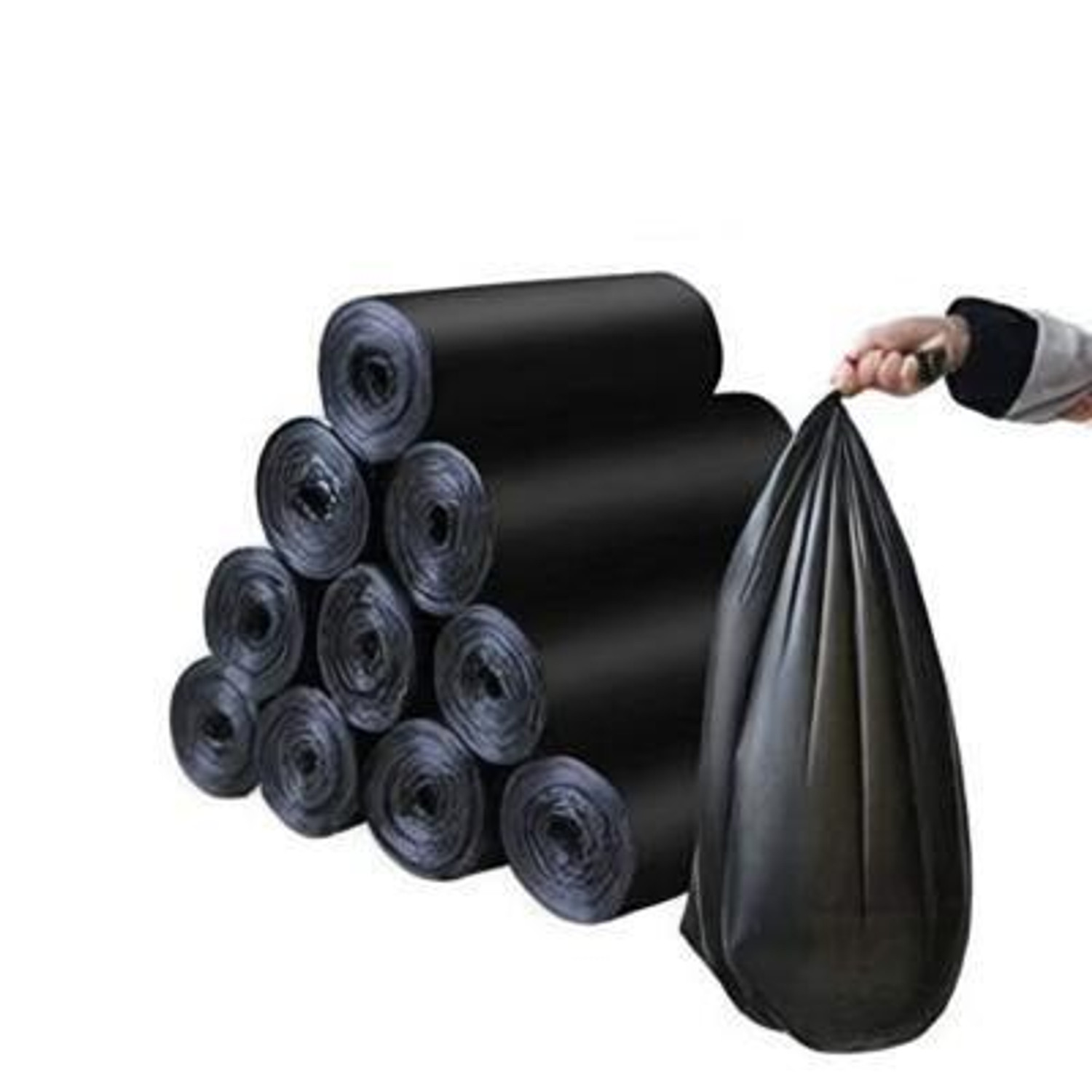 Image of krishna international Oxo-Biodegradable Black Garbage Bag Large 20 L Garbage Bag Pack Of 240