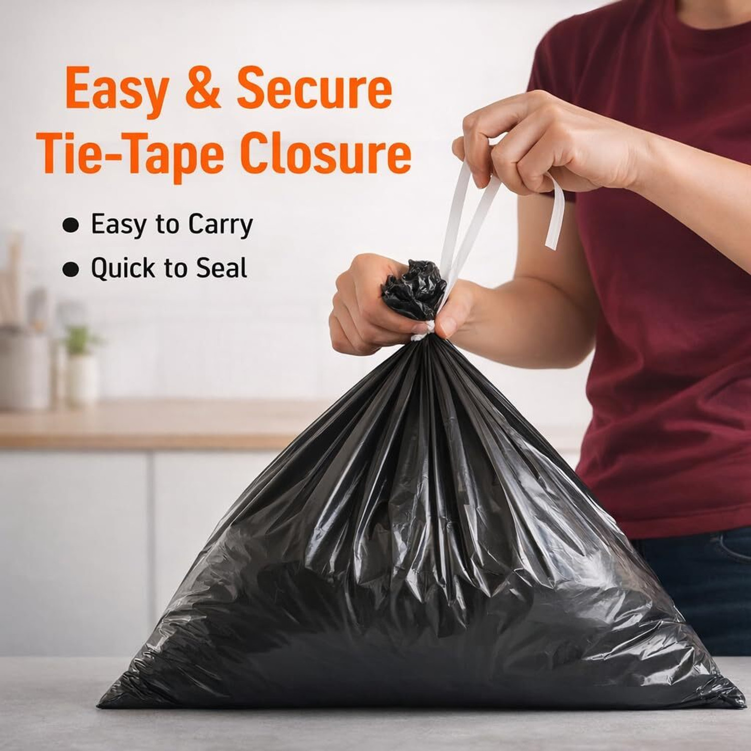 Image of SEVENTEENSTITCH BH Homes Premium Garbage Bags 19 X 21 Medium 15 L Garbage Bag Pack Of 120