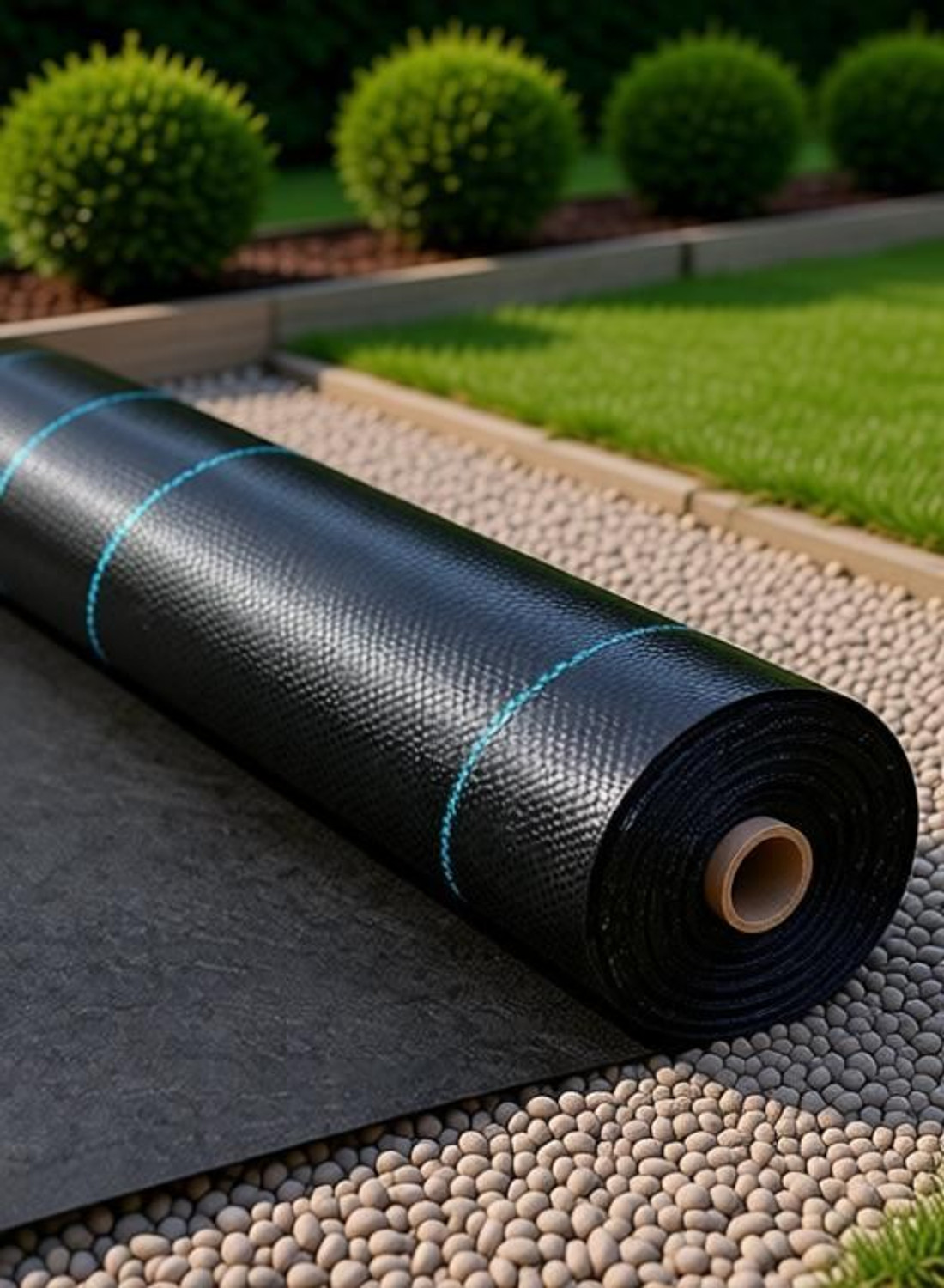 Image of HHBR Weed Mat 0.6*5 Meter Length 110 GSM Garden Weed Fabric Heavy-Duty Weed Block Garden Mulch