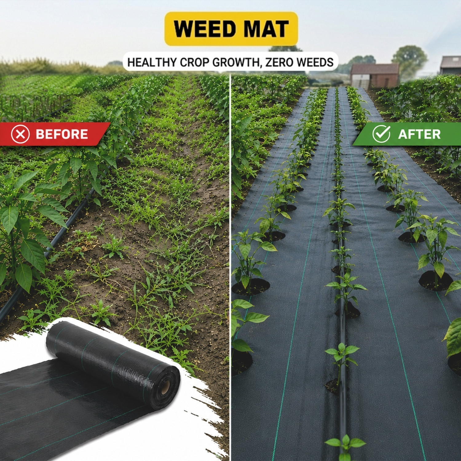 Image of UNOX Weedmat 1.5m x 15m 110 GSM Garden Mulch