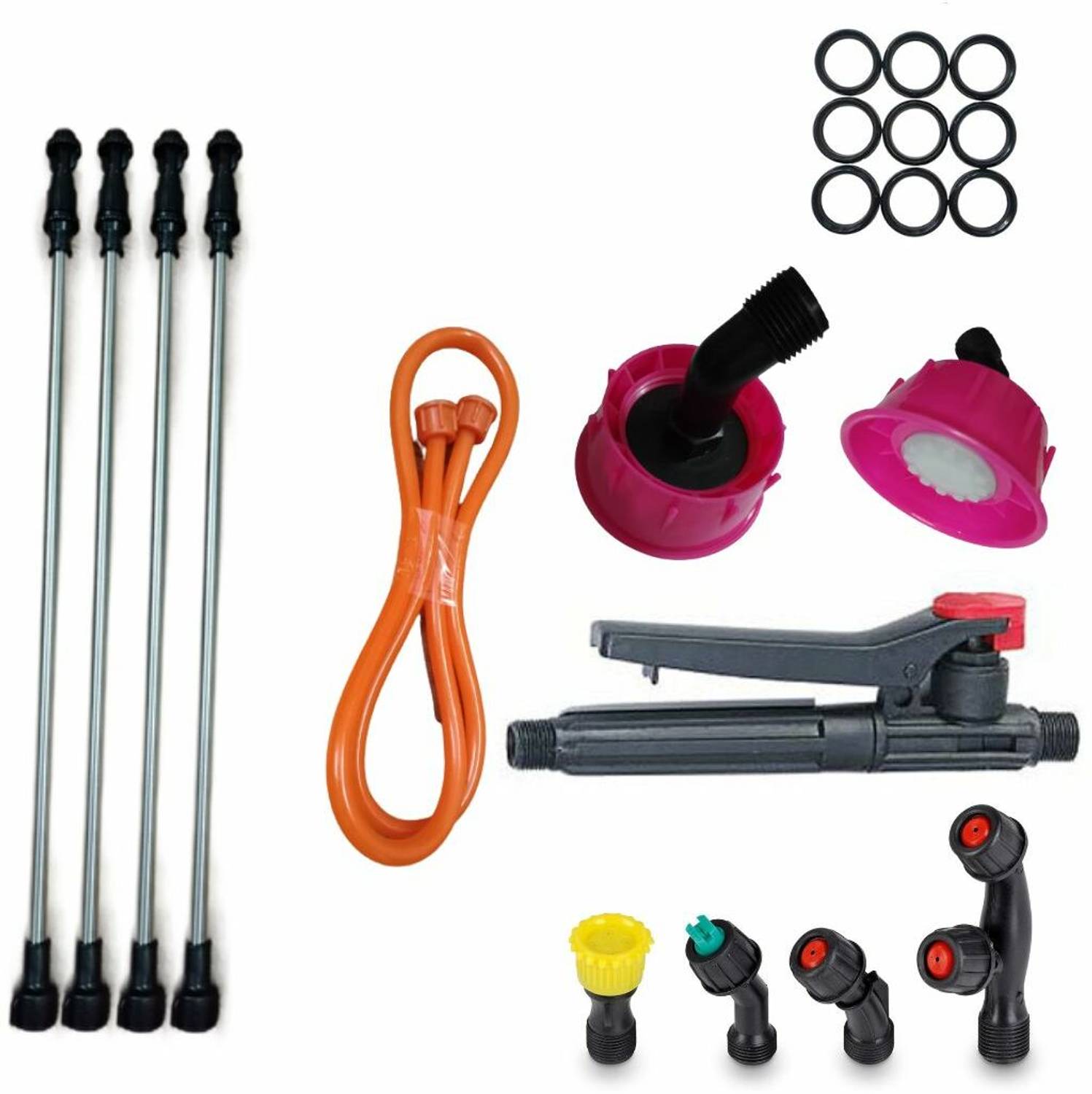 agri max gardens GARDEN SPRAYER KIT (PACK OF 4 Lance) all types nozzles 16 L Backpack Sprayer