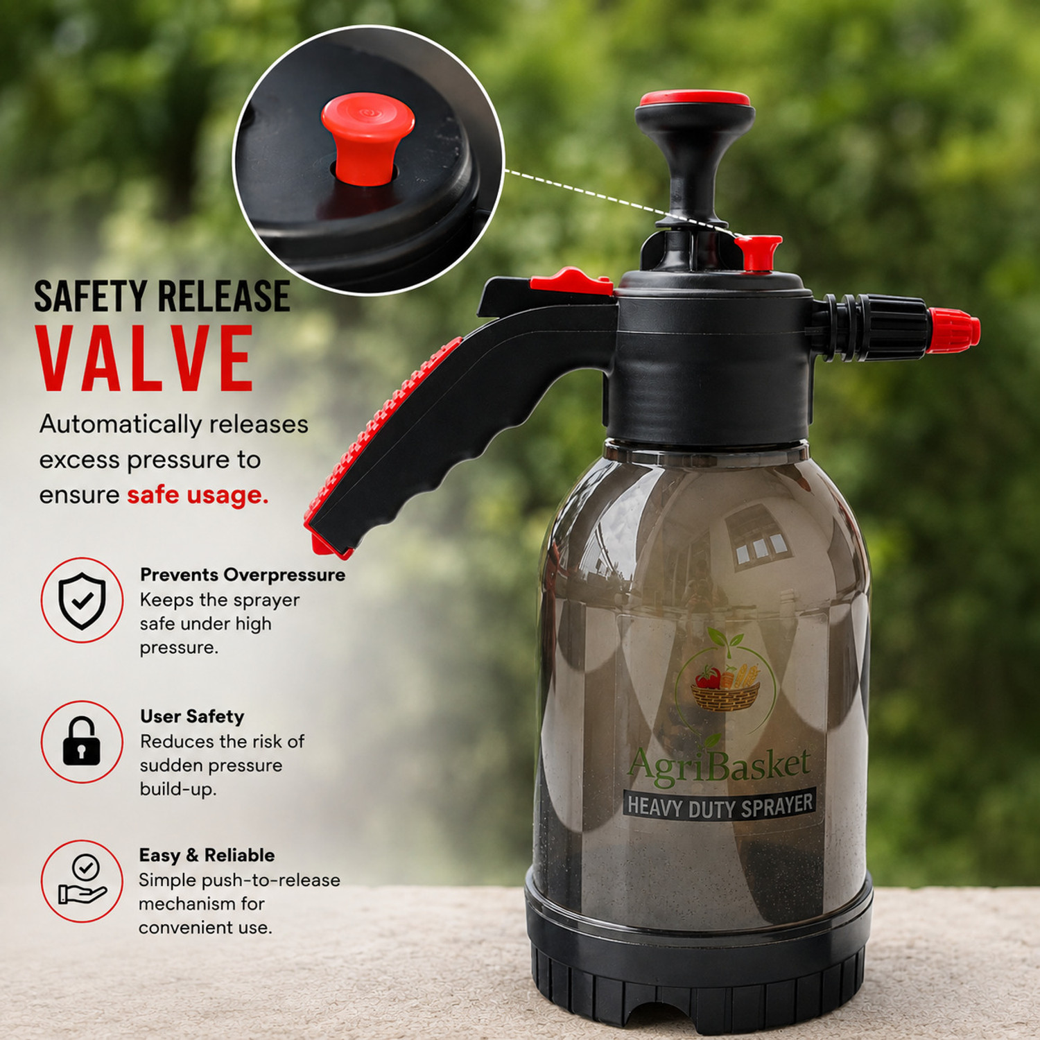Image of Agribasket 2L Spray Pump Black with Rod 2 L Hand Held Sprayer