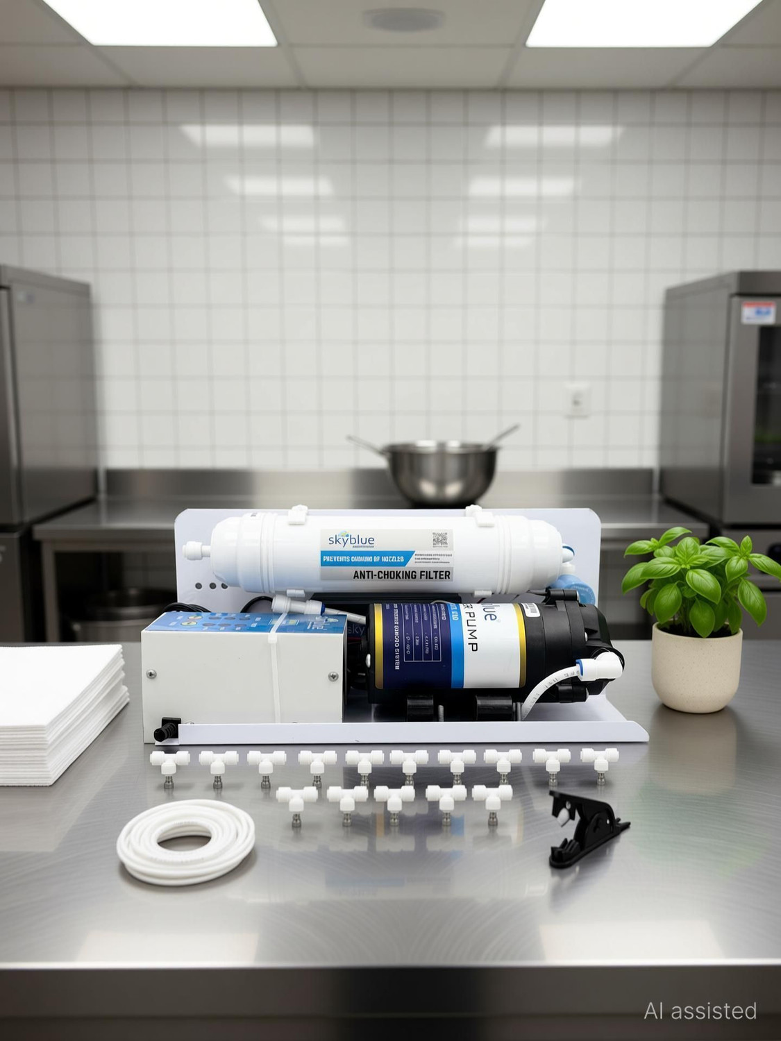 Image of SKYBLUE Premium Fogger Kit with 15 nozzles for Dairy Farms, Restaurants, Cafes 2.7 L Hand Held Sprayer