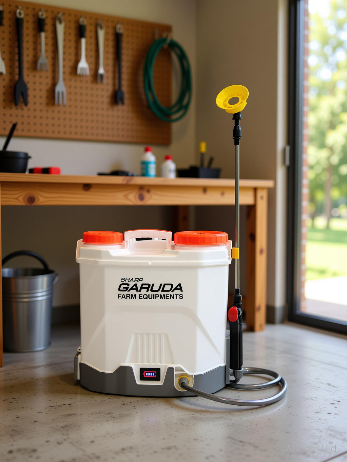 Image of Sharp Garuda Agriculture Sprayer Pump - 12L Home & Gardern Battery Spraying Machine 12 L Backpack Sprayer