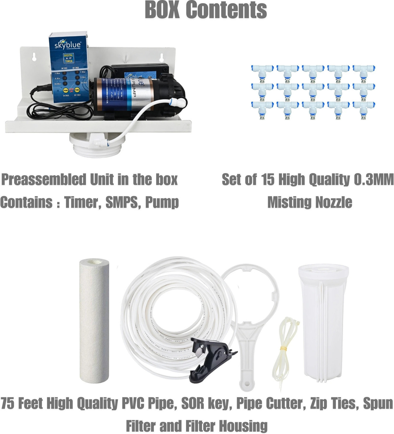 Image of SKYBLUE Premium Fogger Kit with 15 nozzles for Dairy Farms, Restaurants, Cafes 2.6 L Hand Held Sprayer