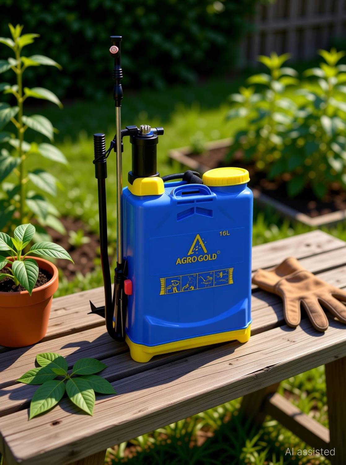 AgroGold MANUAL SPRAYER FOR AGRICULTURE 7 DAY WARRANTY KNAPSACK GARDEN SPRAYER MACHINE 35 16 L Backpack Sprayer