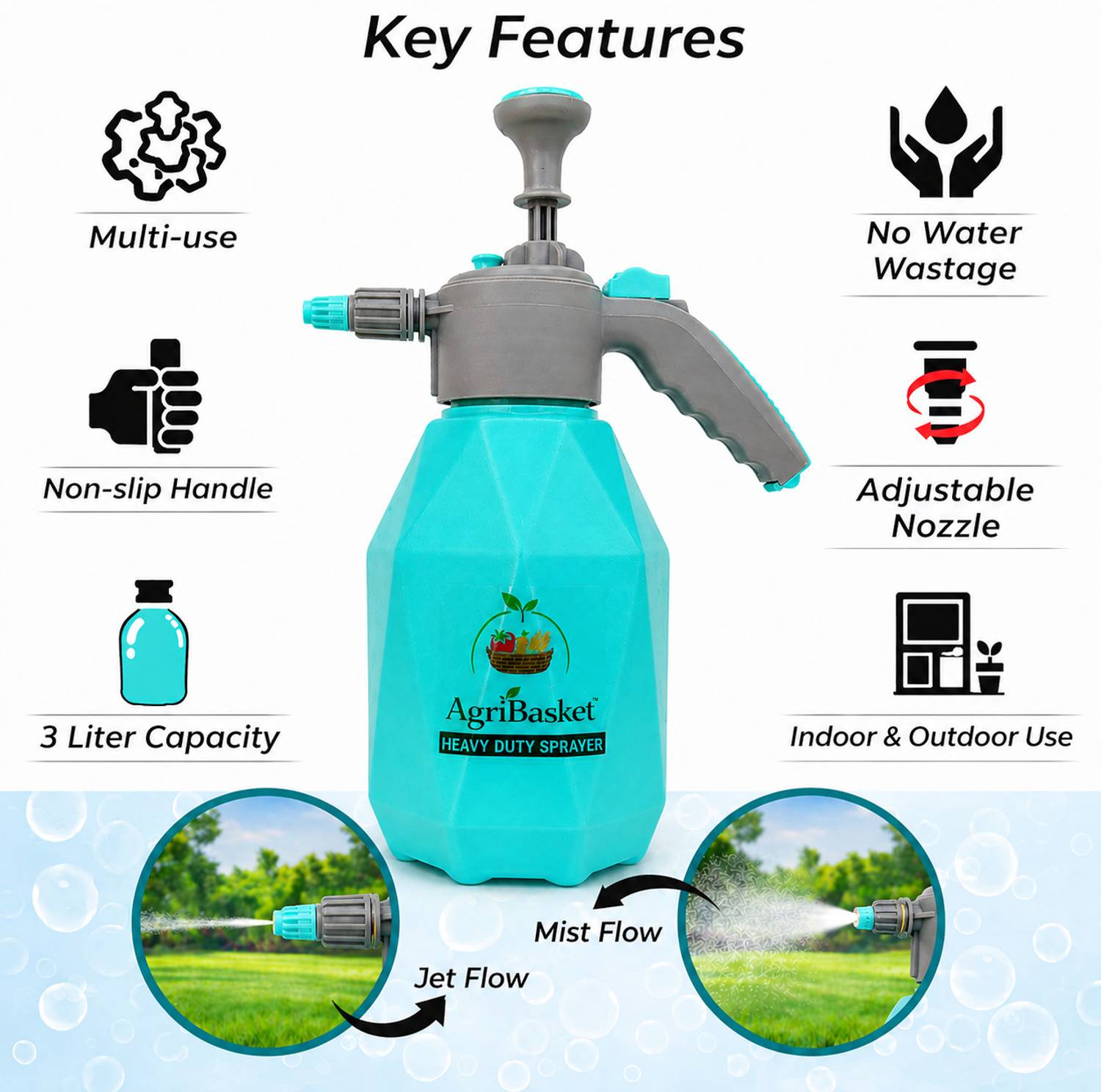 Agribasket Di3 3L Hand Held Sprayer Pack of 1 - Image 2