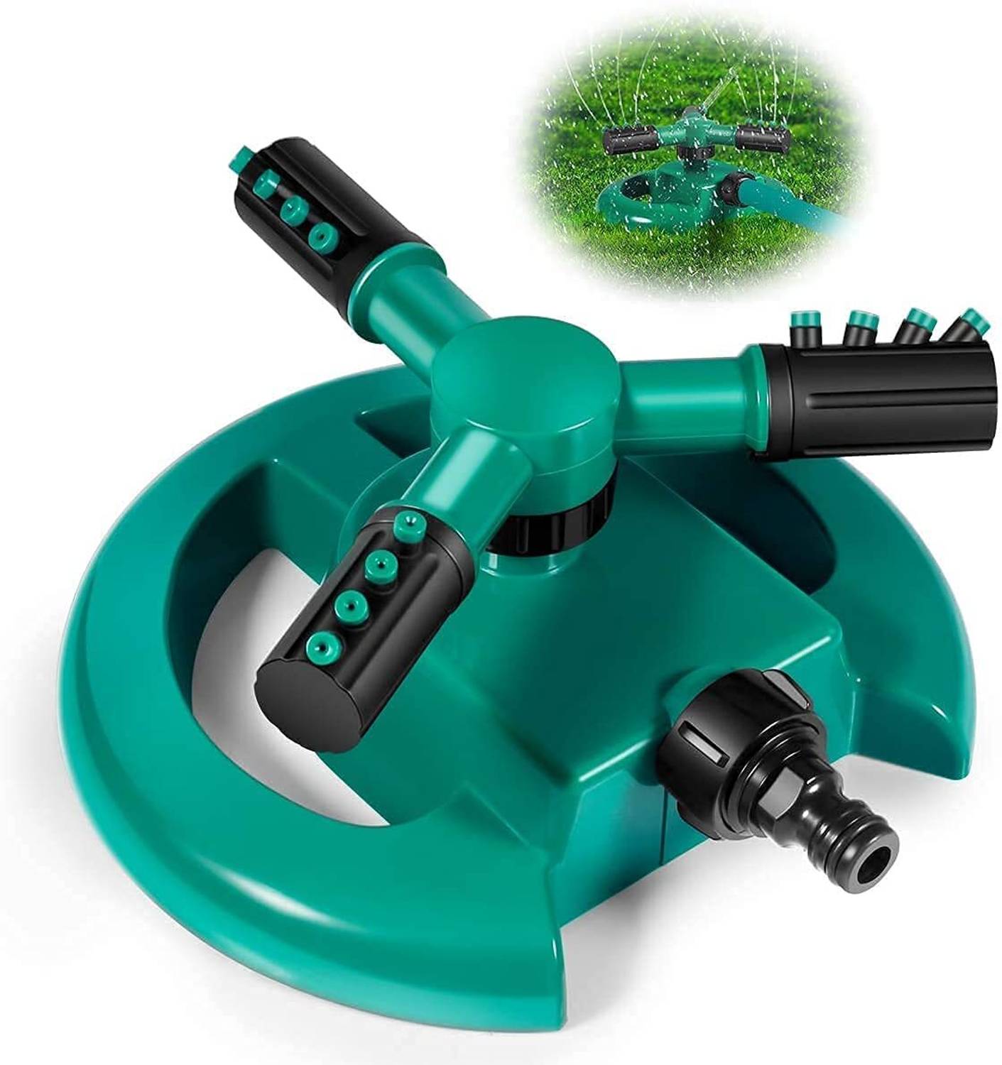 Aezara Arm Rotating Sprinkler System, Large Area Coverage 100 L Hose-end Sprayer