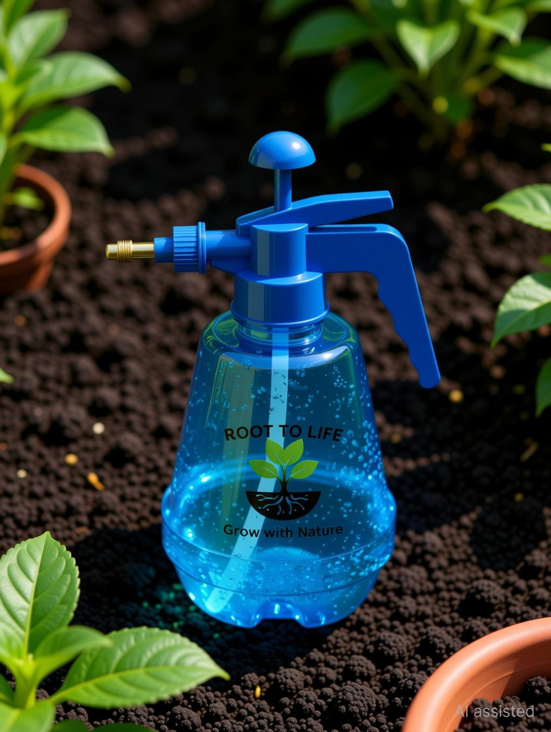 Image of ROOT TO LIFE TRANSPARENT BLUE Grow with Nature 1.5 L Tank Sprayer