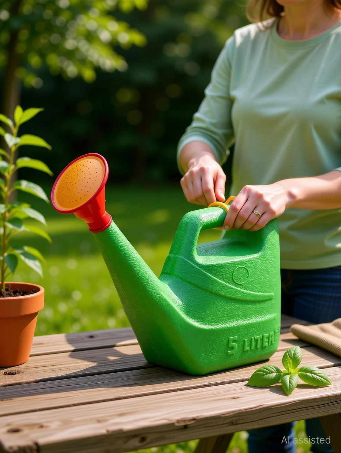 Image of ROOT TO LIFE GARDEN WATERING CAN FOR PLANT WITH PREMIUM QUALITY PLASTIC | HAZARA FOR PLANTS - 5 L Tank Sprayer