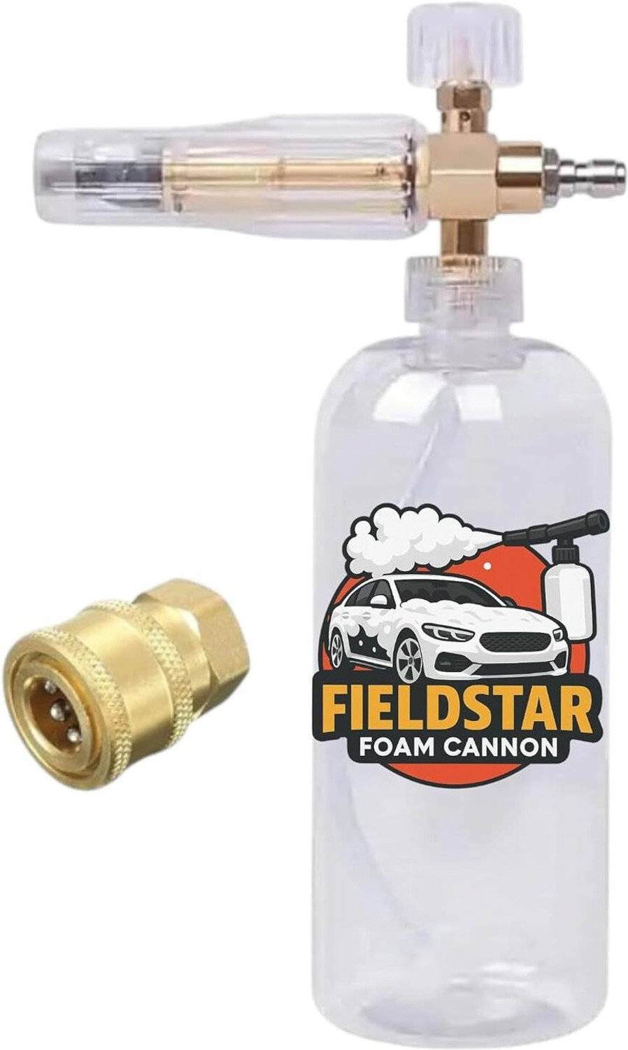 Image of Fieldstar Foam Cannon Snow Lance Brass Body 1L Tank | 4000 PSI Pressure Washers Compatible Pressure Washer