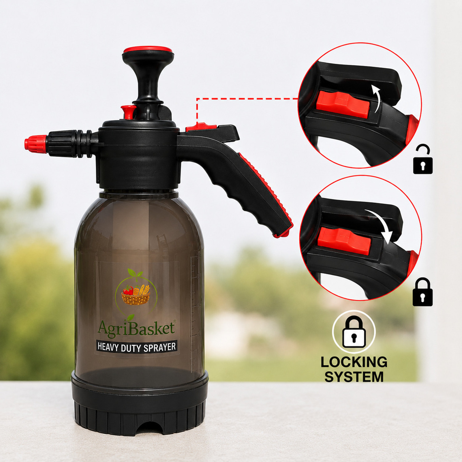 Image of Agribasket 2L Spray Pump Black with Rod 2 L Hand Held Sprayer